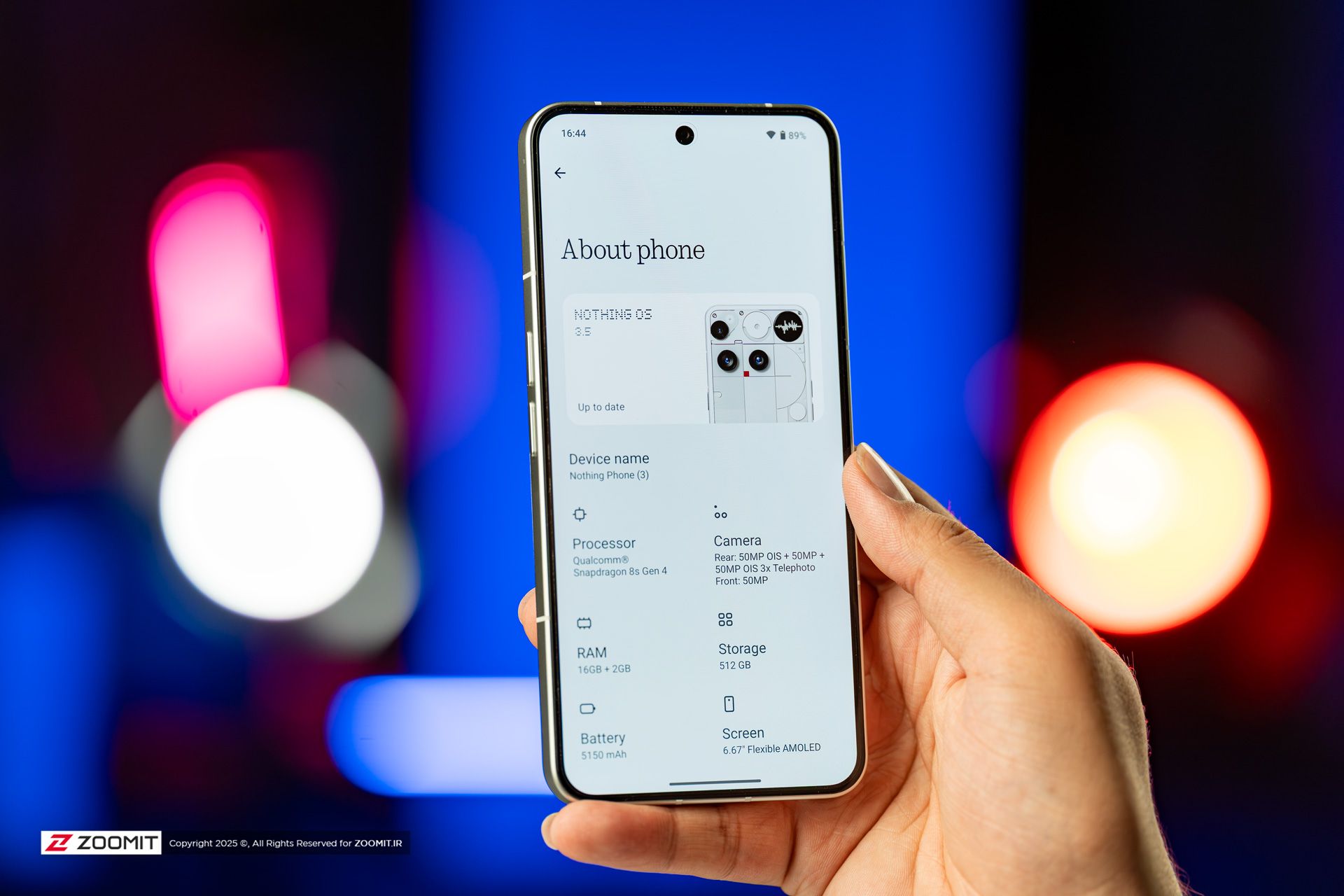 صفحه About Phone ناتینگ فون ۳