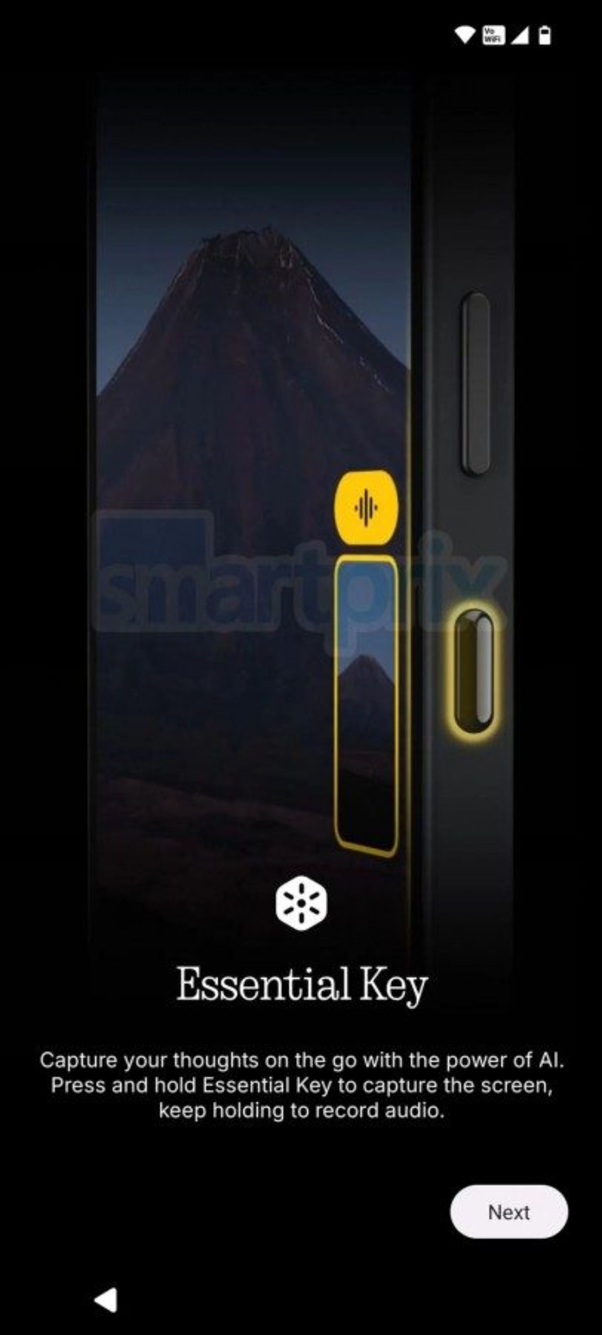 رابط کاربری دکمه Essential Button ناتینگ فون 3a