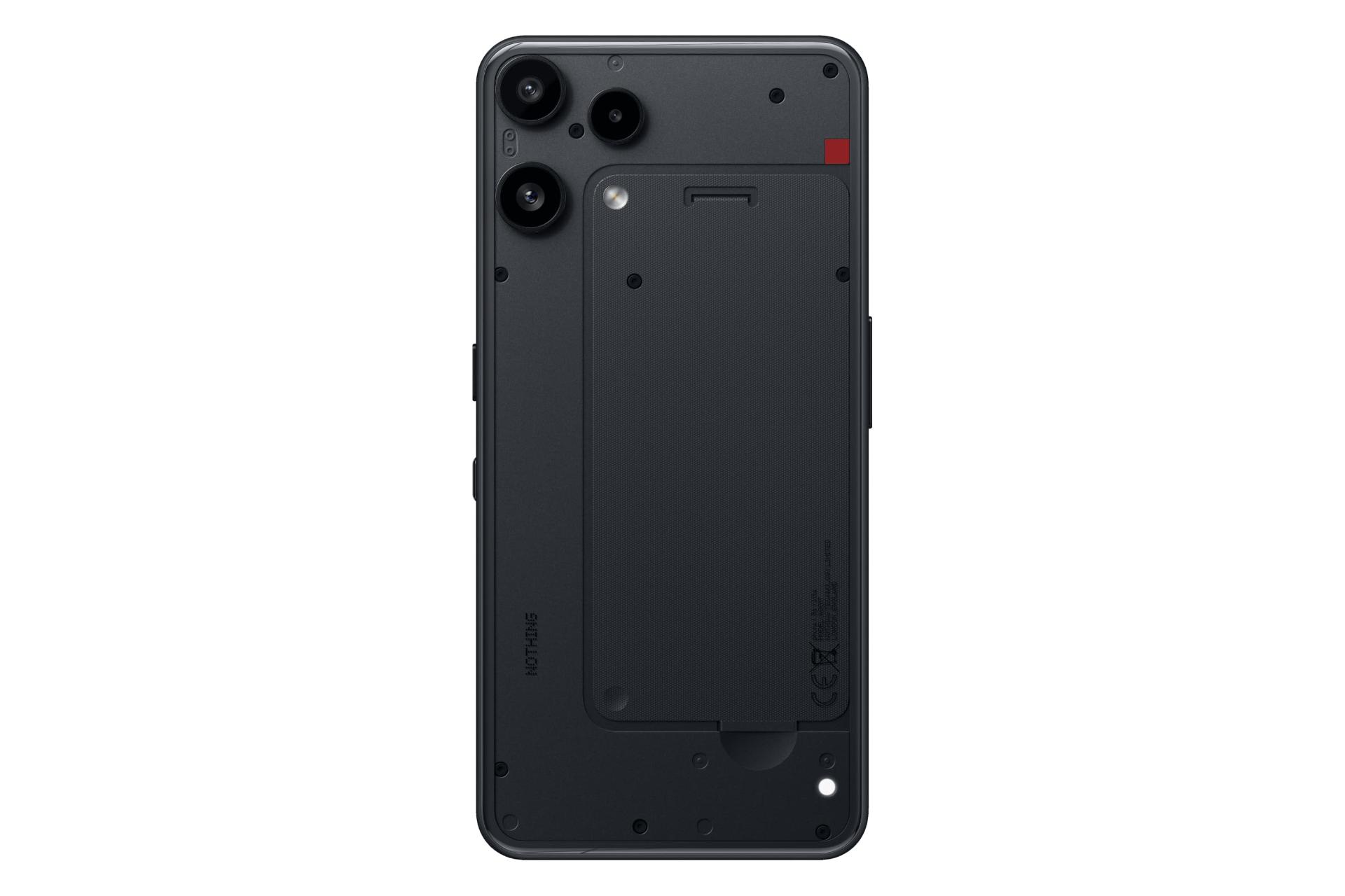 پنل پشت و چینش دوربین گوشی موبایل ناتینگ فون 3a لایت مشکی / Nothing Phone 3a Lite