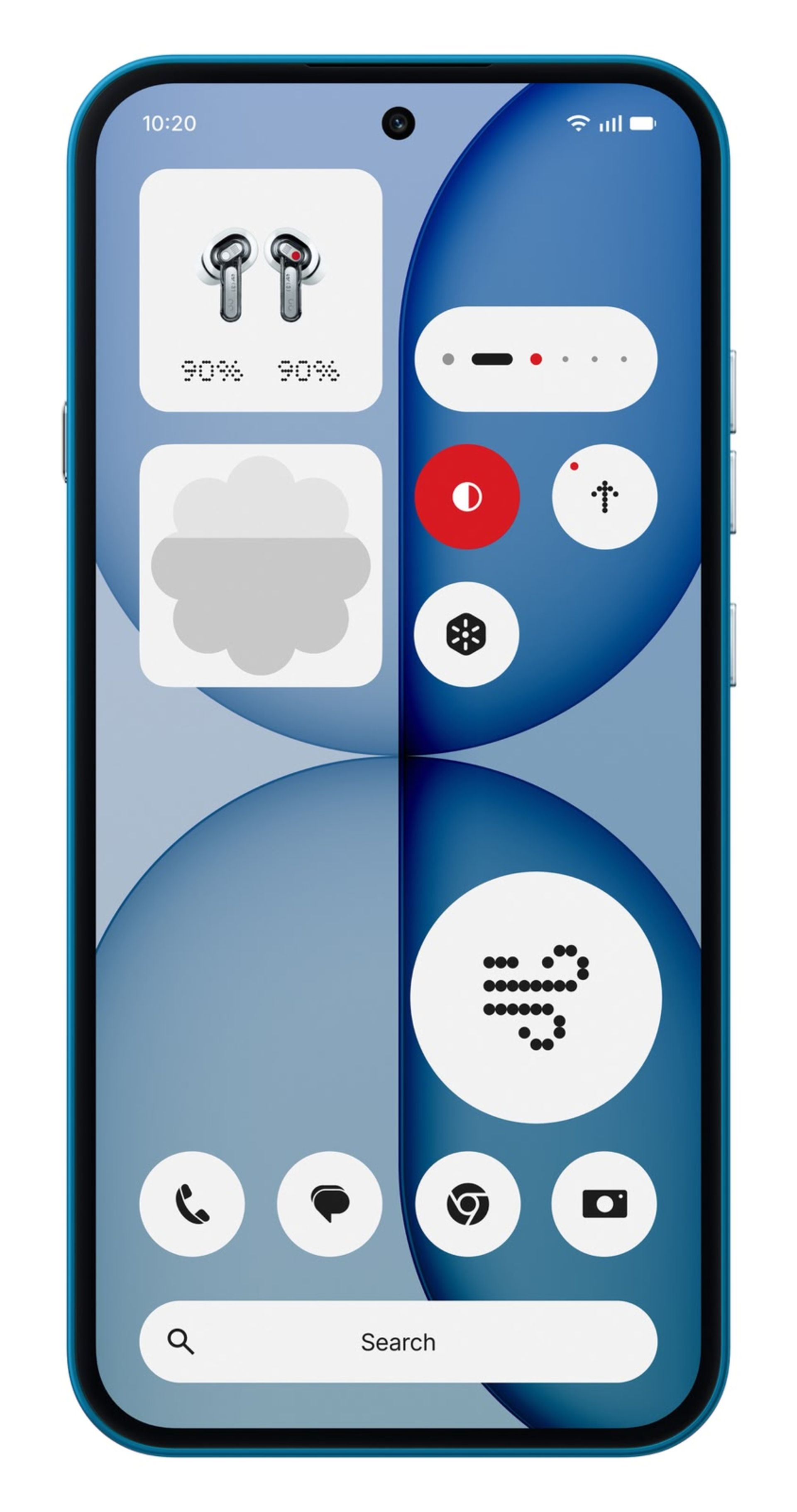 ناتینگ فون 4a نمای جلو - رنگ آبی