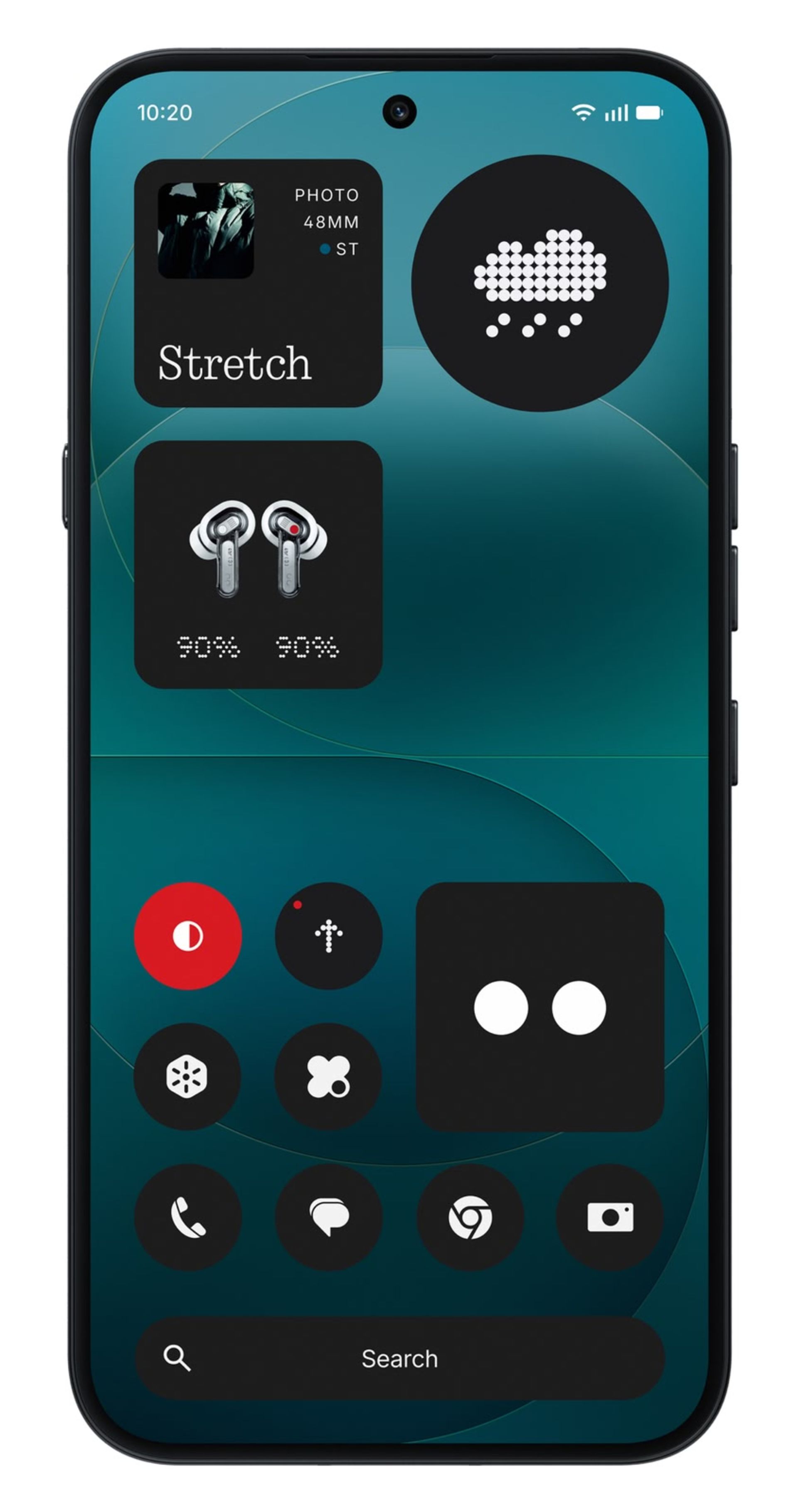 ناتینگ فون 4a پرو نمای جلو - رنگ مشکی