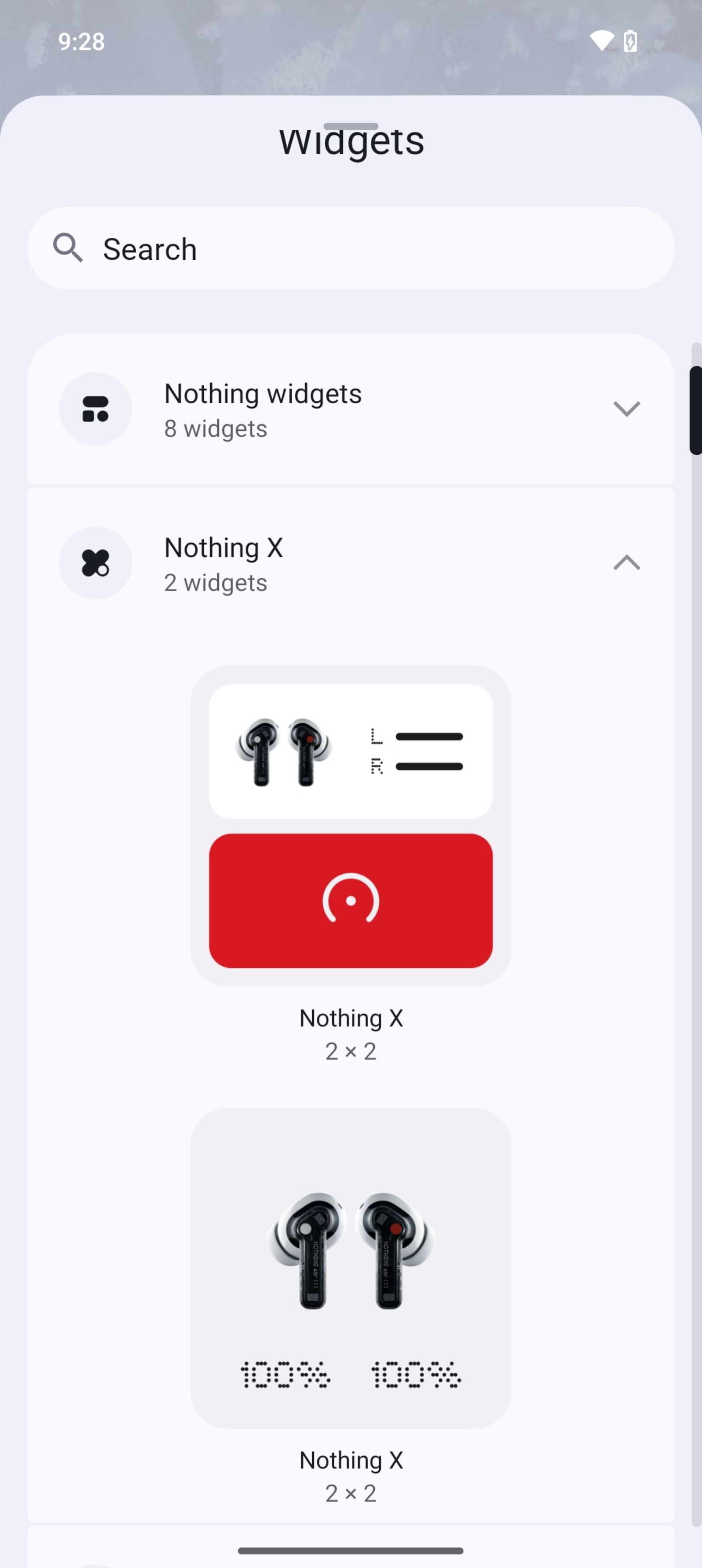 ویجت‌های اختصاصی Nothing X در Nothing OS