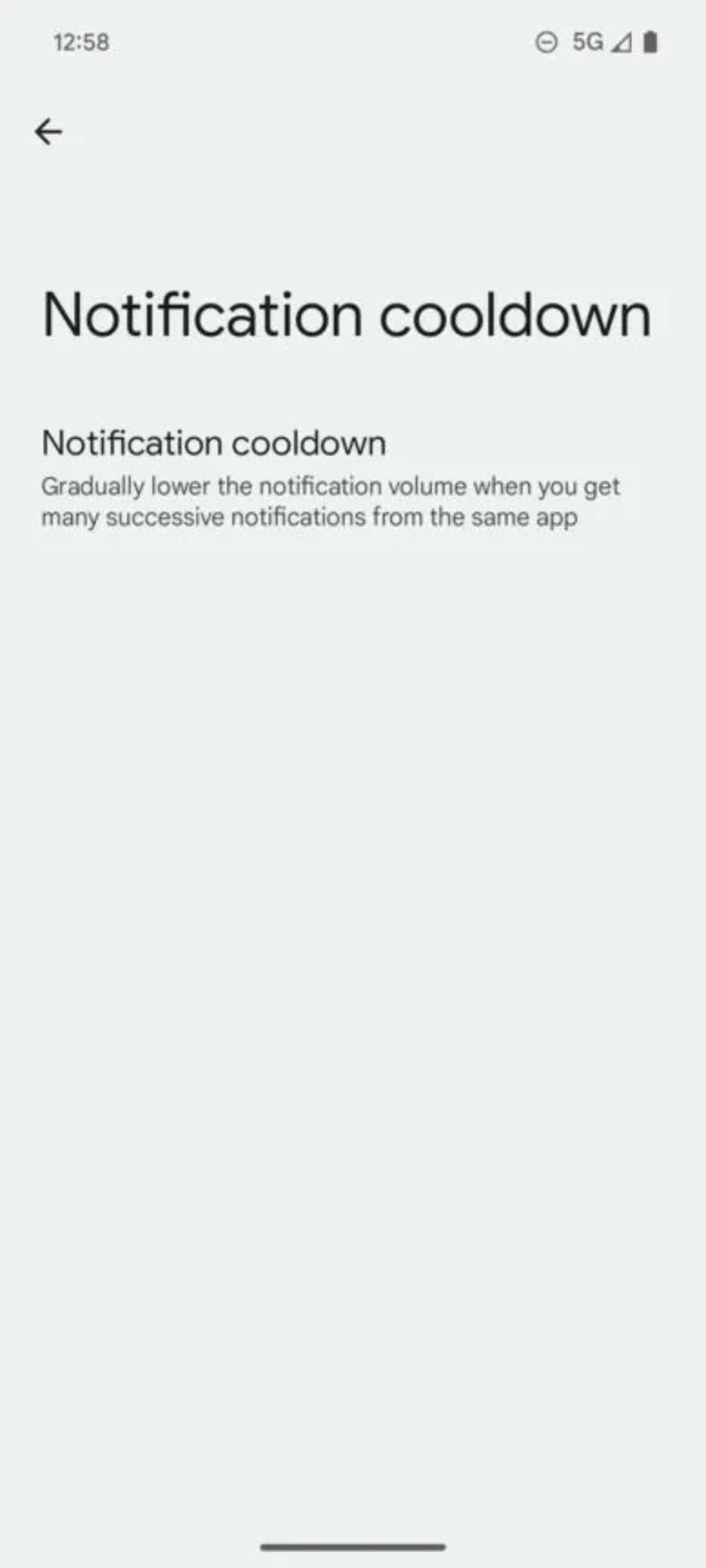 بخش جدید اعلانات اندروید ۱۵ موسوم به Notification cooldown