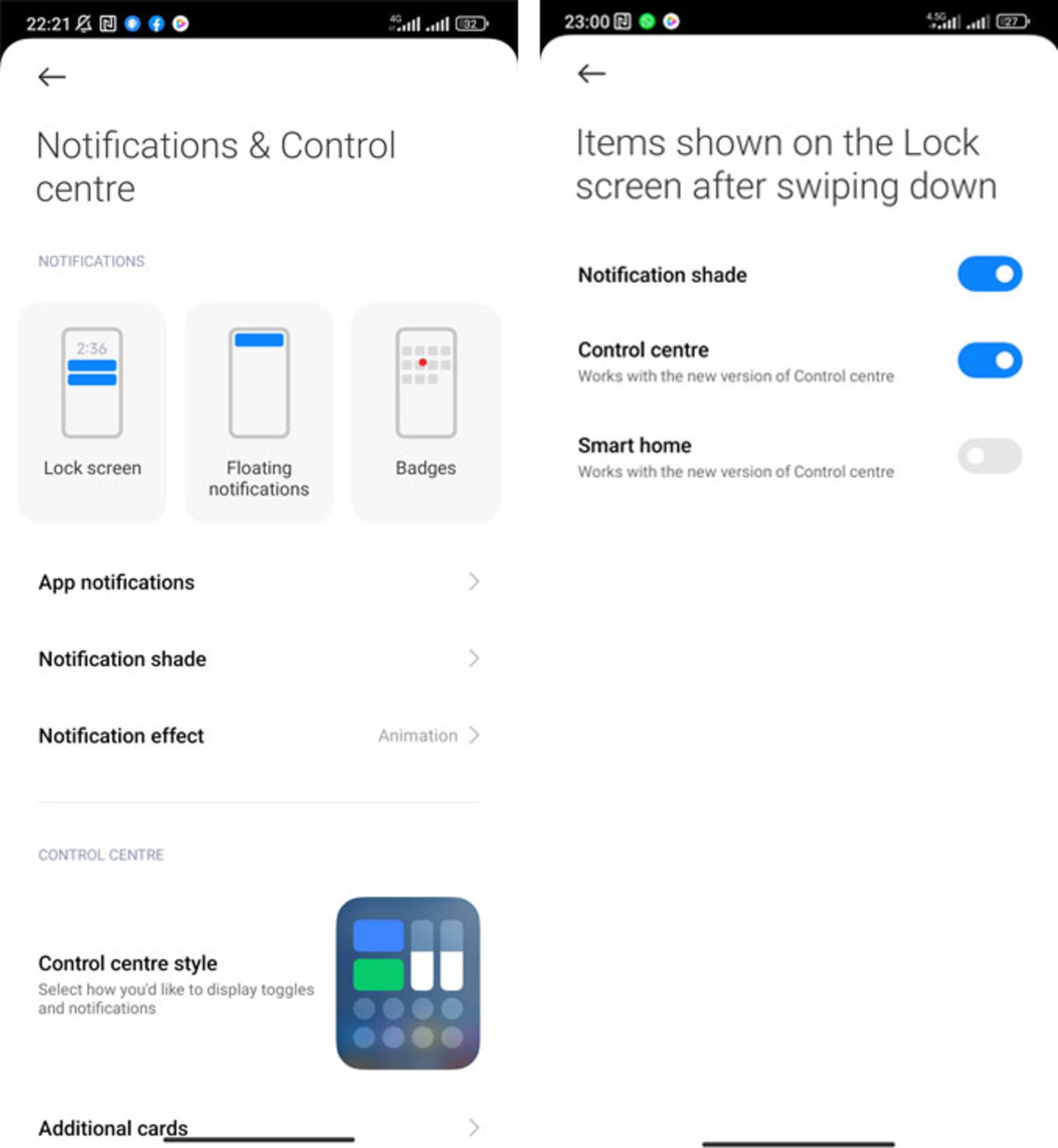 فعالسازی Notification Shade