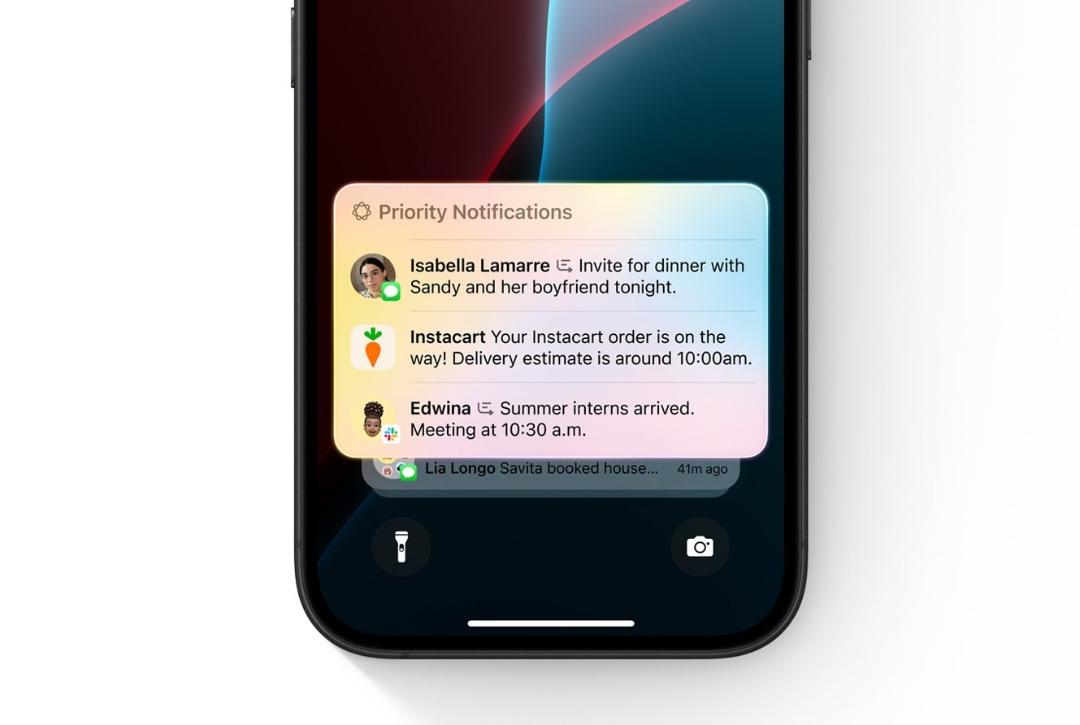 اعلان‌های اولویت‌دار در صفحه‌ی قفل iOS 18.4