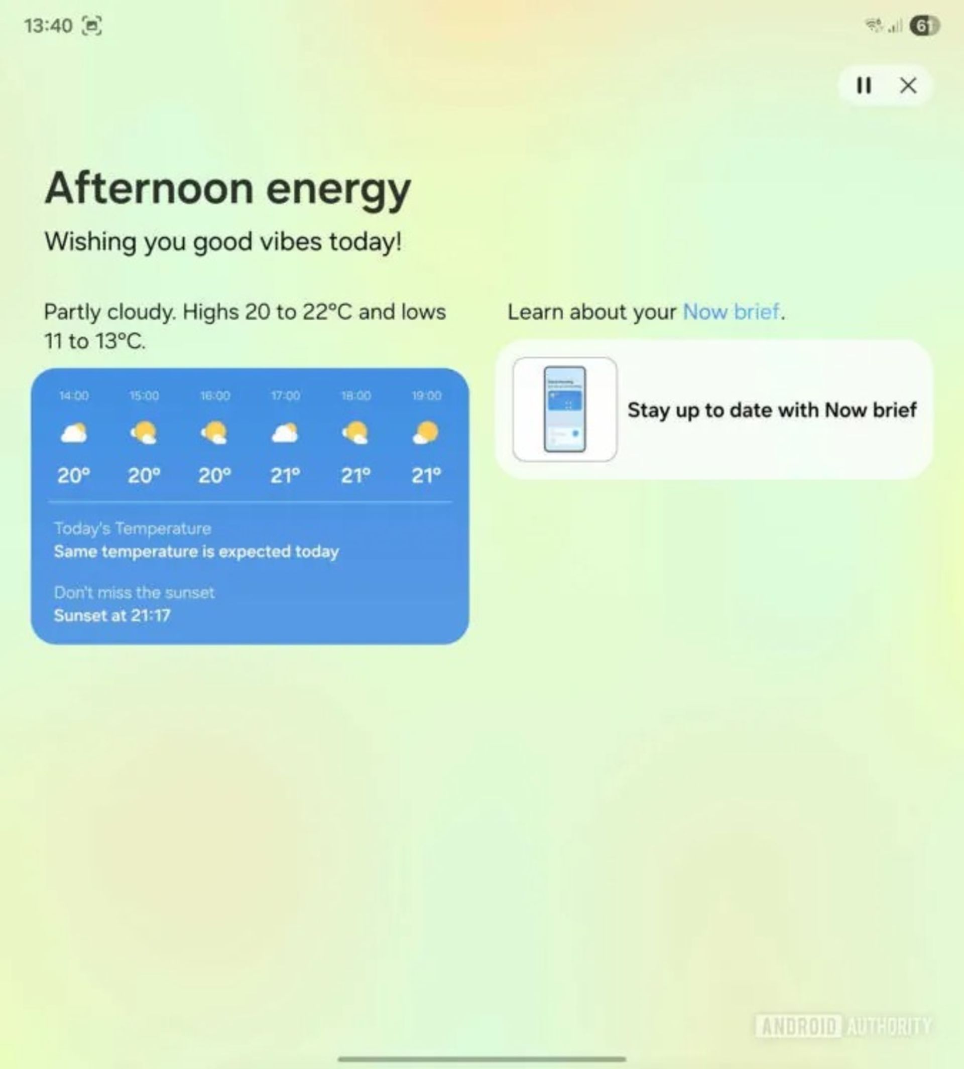قابلیت Now Brief در رابط کاربری One UI 8 با امکان بلند خواندن خلاصه‌ها