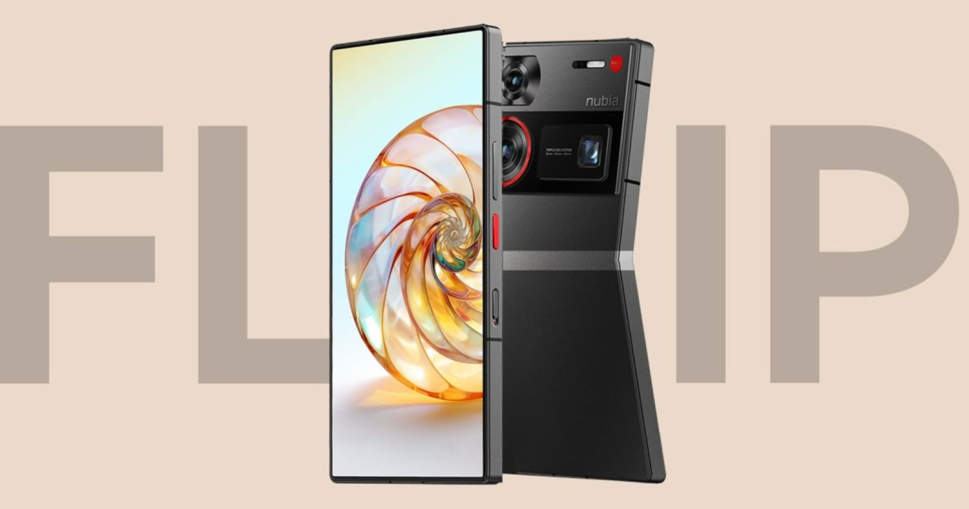 رندر گوشی تاشدنی نوبیا فلیپ 5G