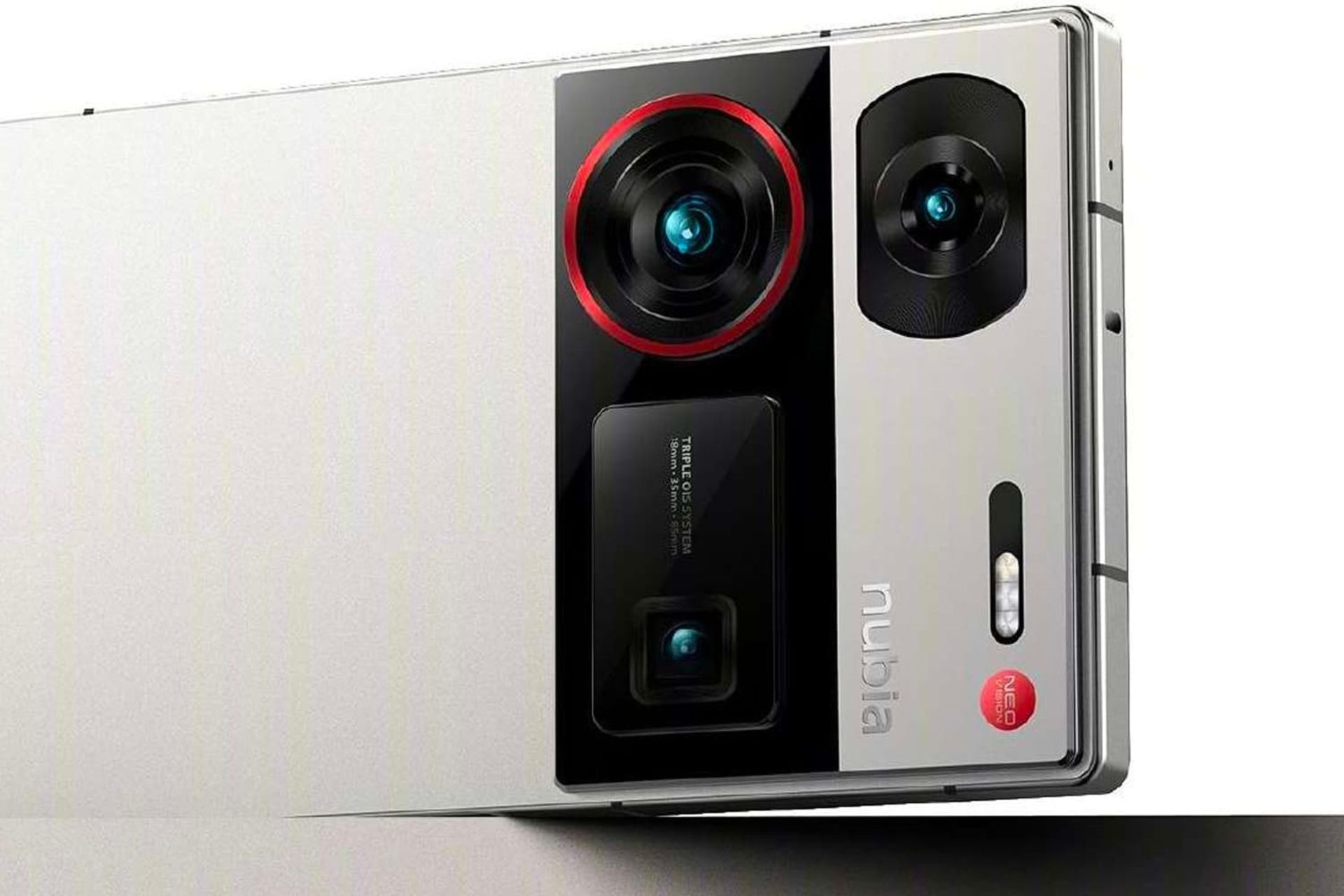 نوبیا Z60 اولترا ZTE مدل نقره ای نمای پشت