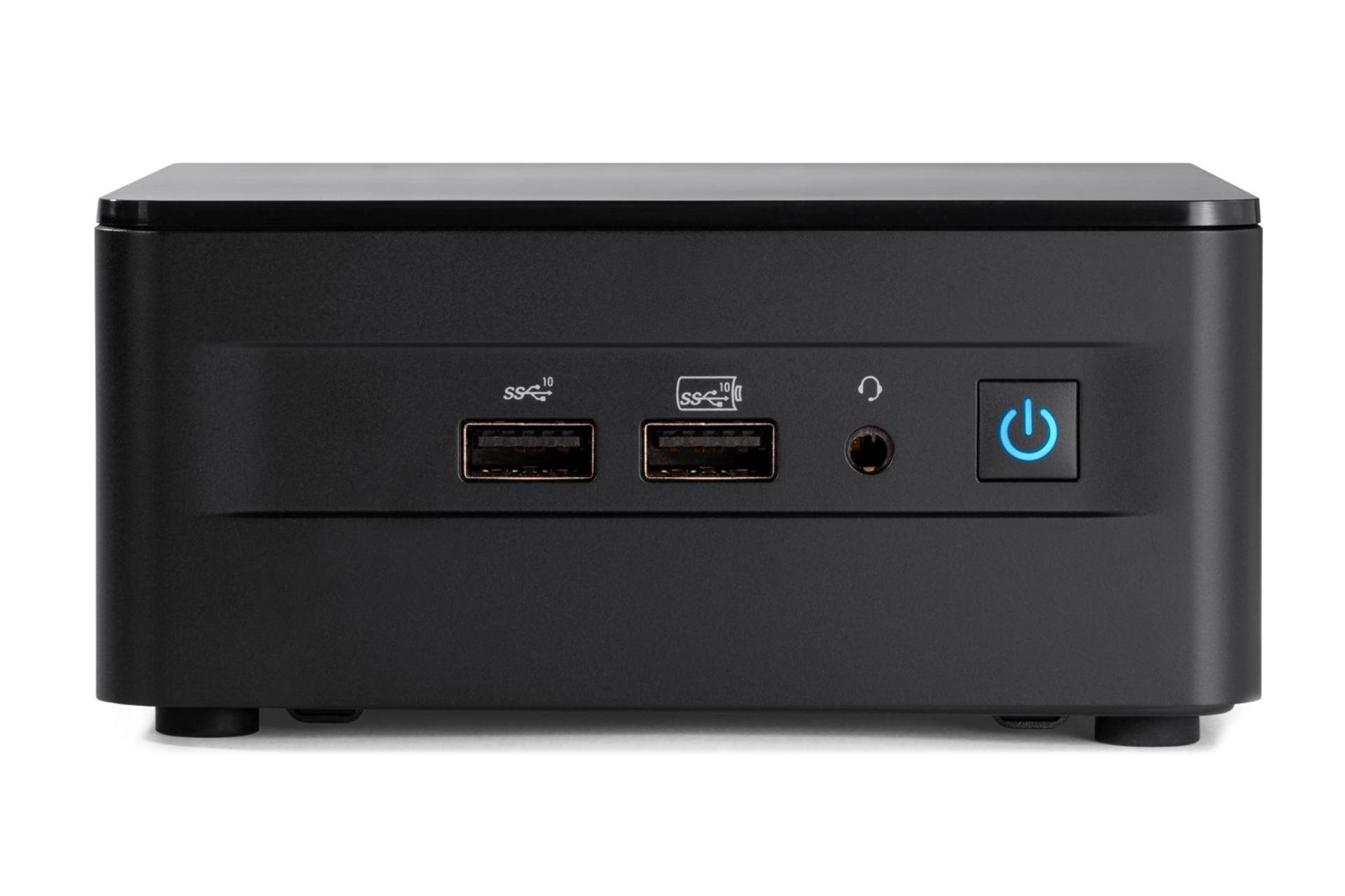 پنل جلوی کامپیوتر کوچک NUC 12 Pro SH اینتل و نمایش درگاه‌های پنل