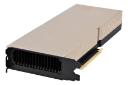 نمای سه چهارم کارت گرافیک انویدیا A100 PCIe نسخه 80 گیگابایت با نمایش براکت پشت و خروجی هوا