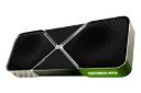 نمای نیمرخ کارت گرافیک انویدیا جی فورس RTX 5080 با نمایش هیت‌سینک و لوگو