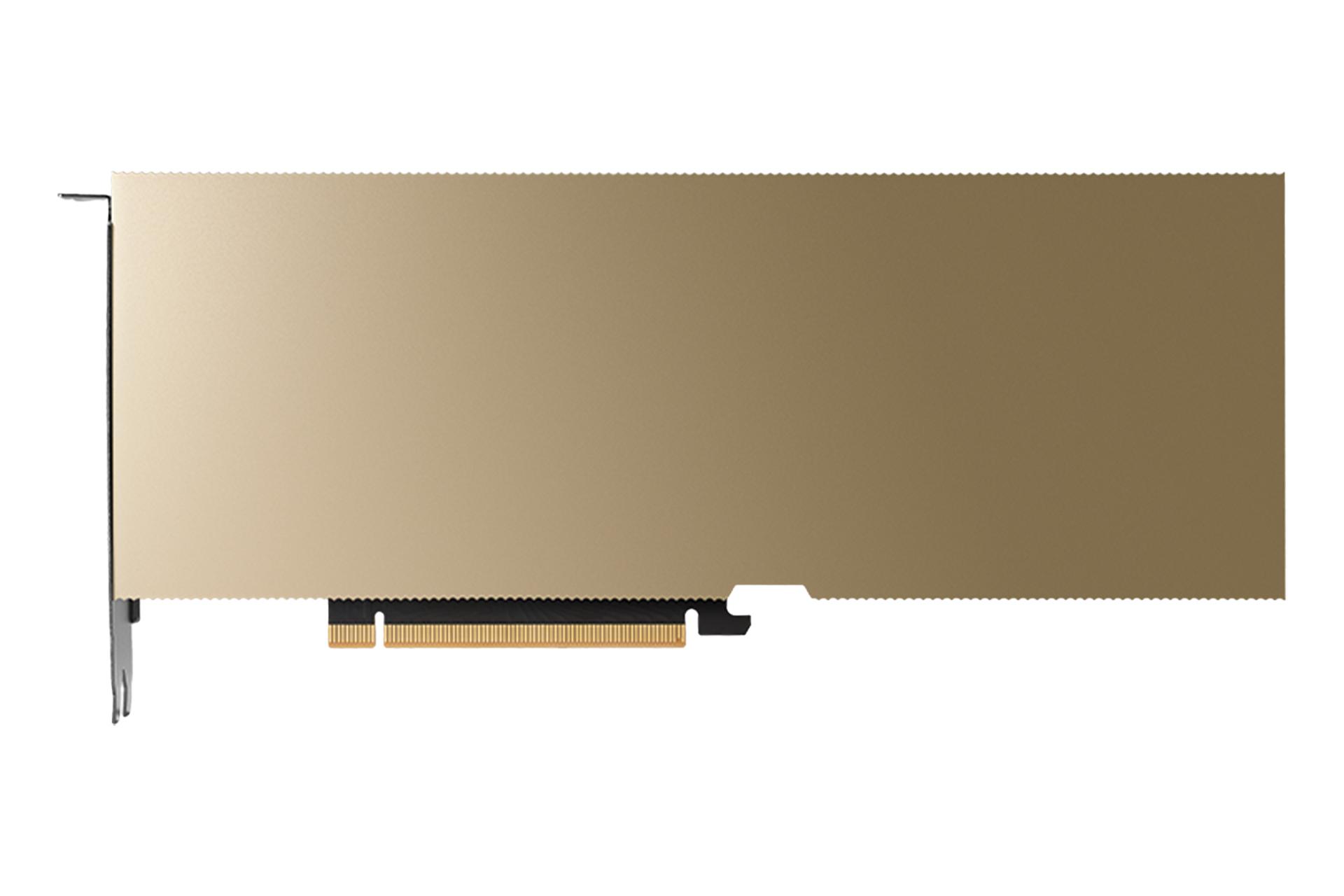 نمای زیر کارت گرافیک انویدیا L40S با نمایش کانکتور PCIe