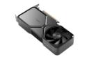 نمای بالای کارت گرافیک انویدیا جی فورس RTX 4070 SUPER با نمایش لبه‌ی روبه‌رو و کانکتور برق 16 پین 12VHPWR