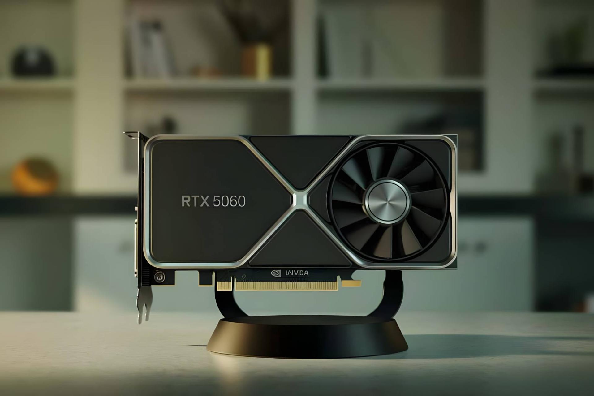 کارت گرافیک انویدیا RTX 5060 روی میز