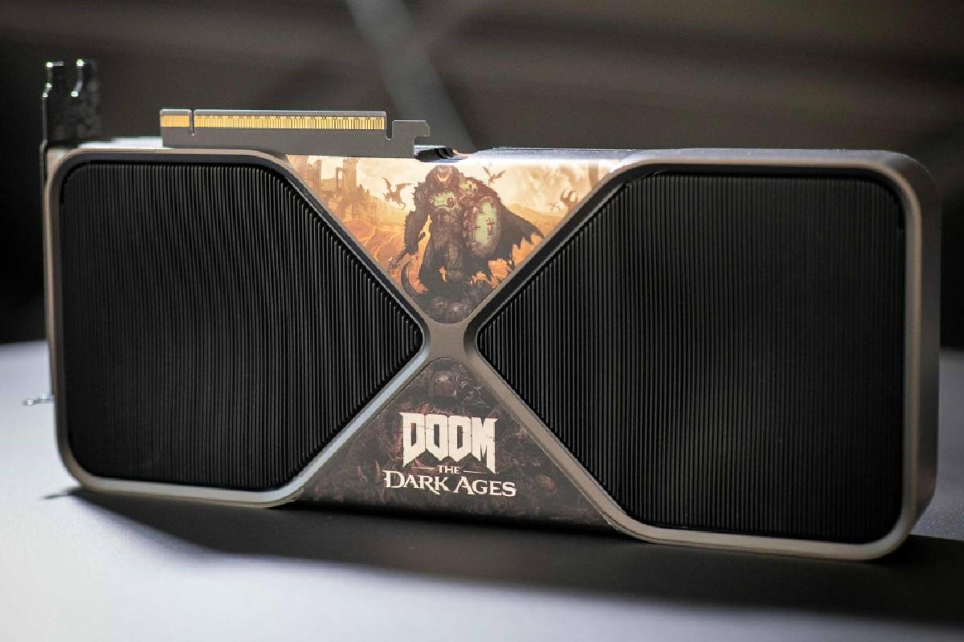 کارت گرافیک  RTX 5090 با طرح DOOM