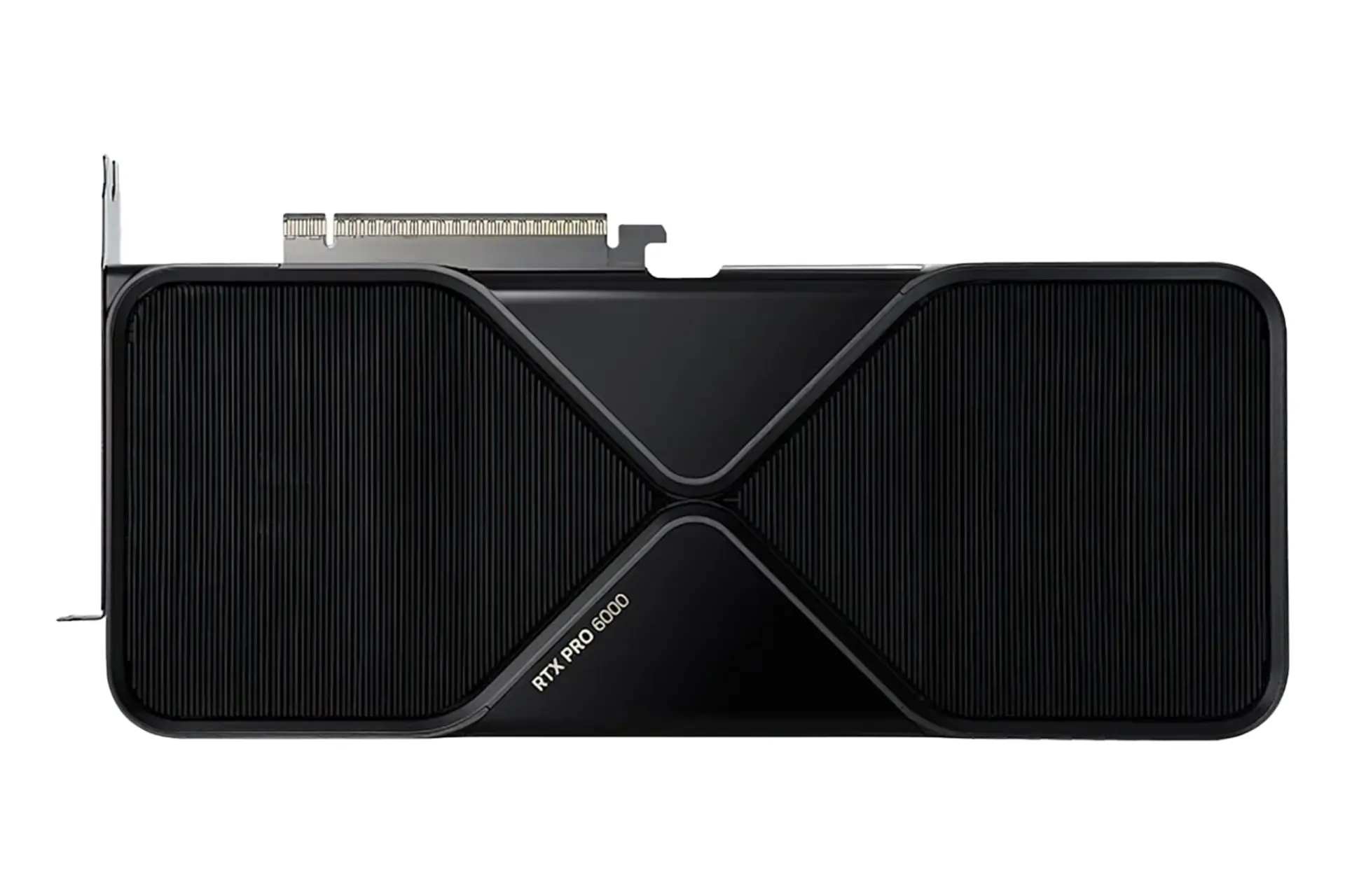 نمای بک‌پلیت کارت گرافیک انویدیا RTX PRO 6000 Blackwell با نمایش لوگو و هیت‌سینک