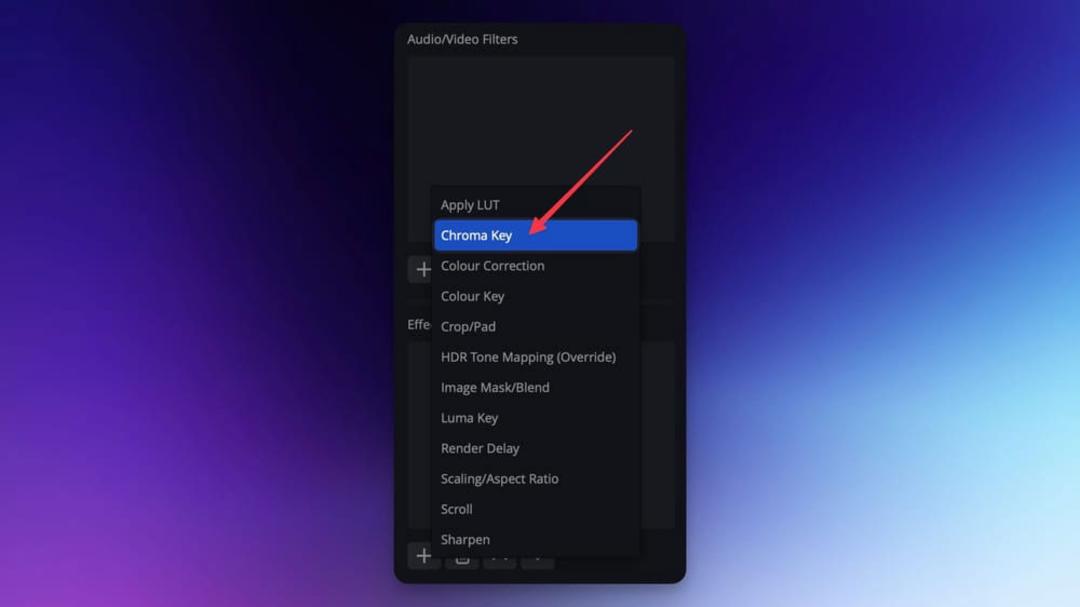 گزینه‌ی Chroma Key در OBS