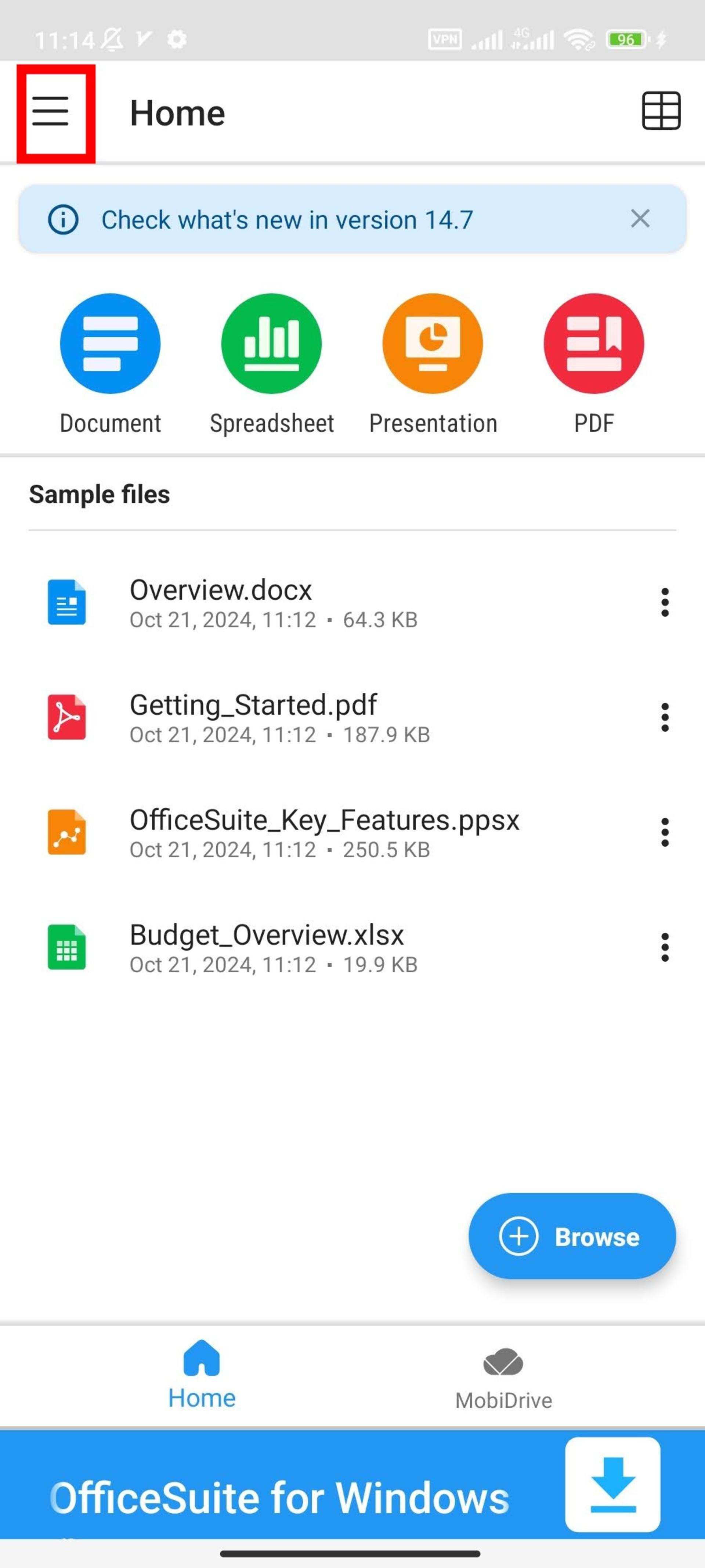 تبدیل فایل ورد به پی دی اف با Office Suite