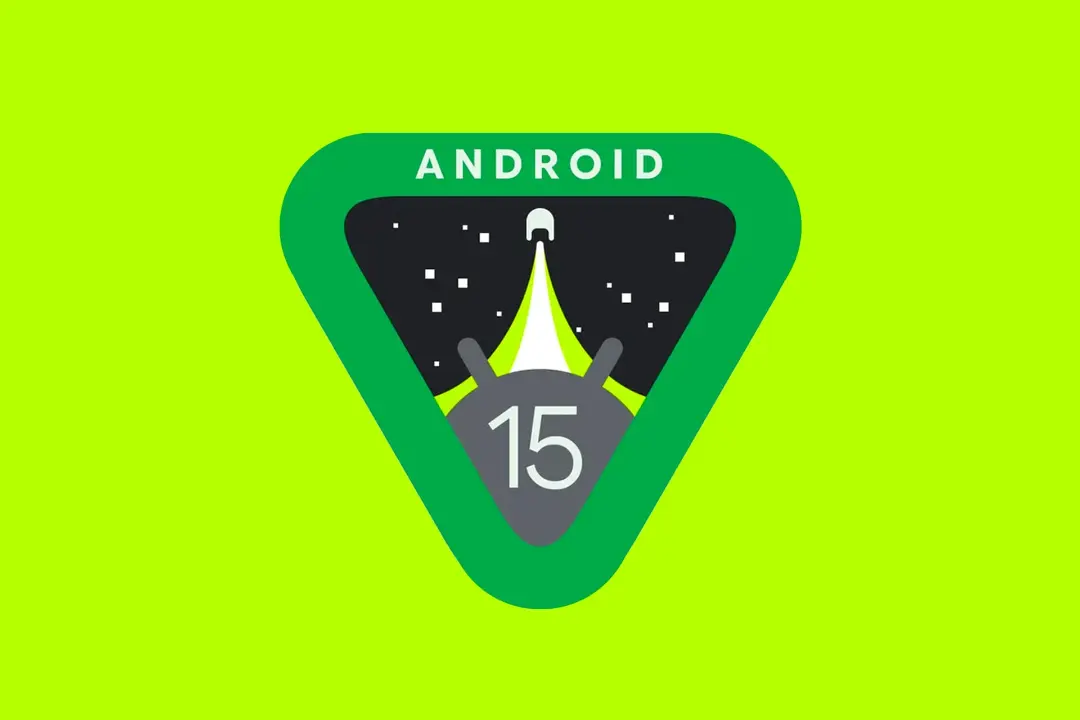 لوگو اندروید ۱۵ گوگل / Android 15 پس زمینه سبز