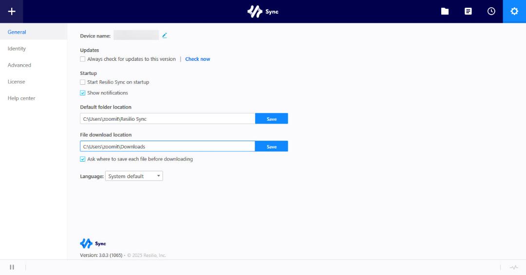 برنامه بکاپ آفلاین Resilio Sync