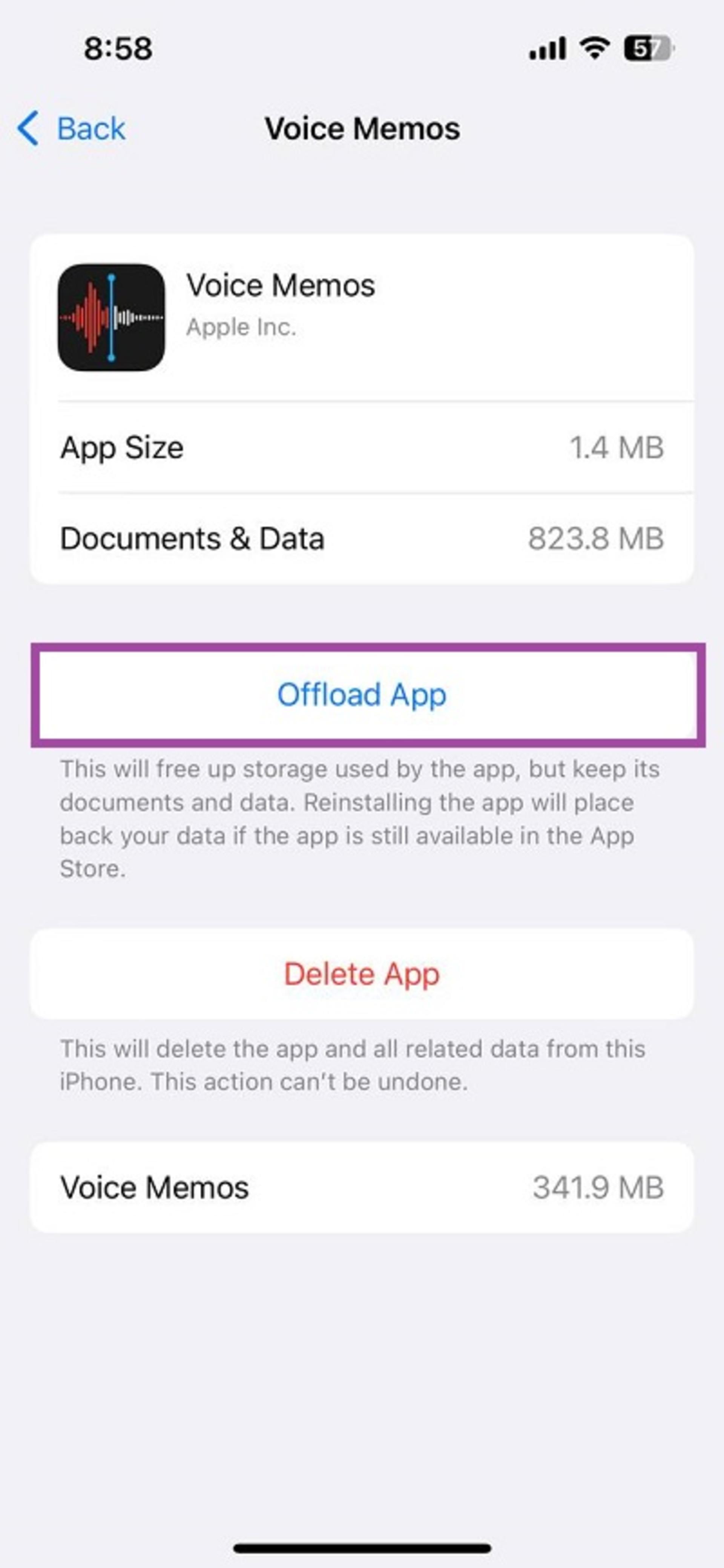  آفلود برنامه Voice Memos