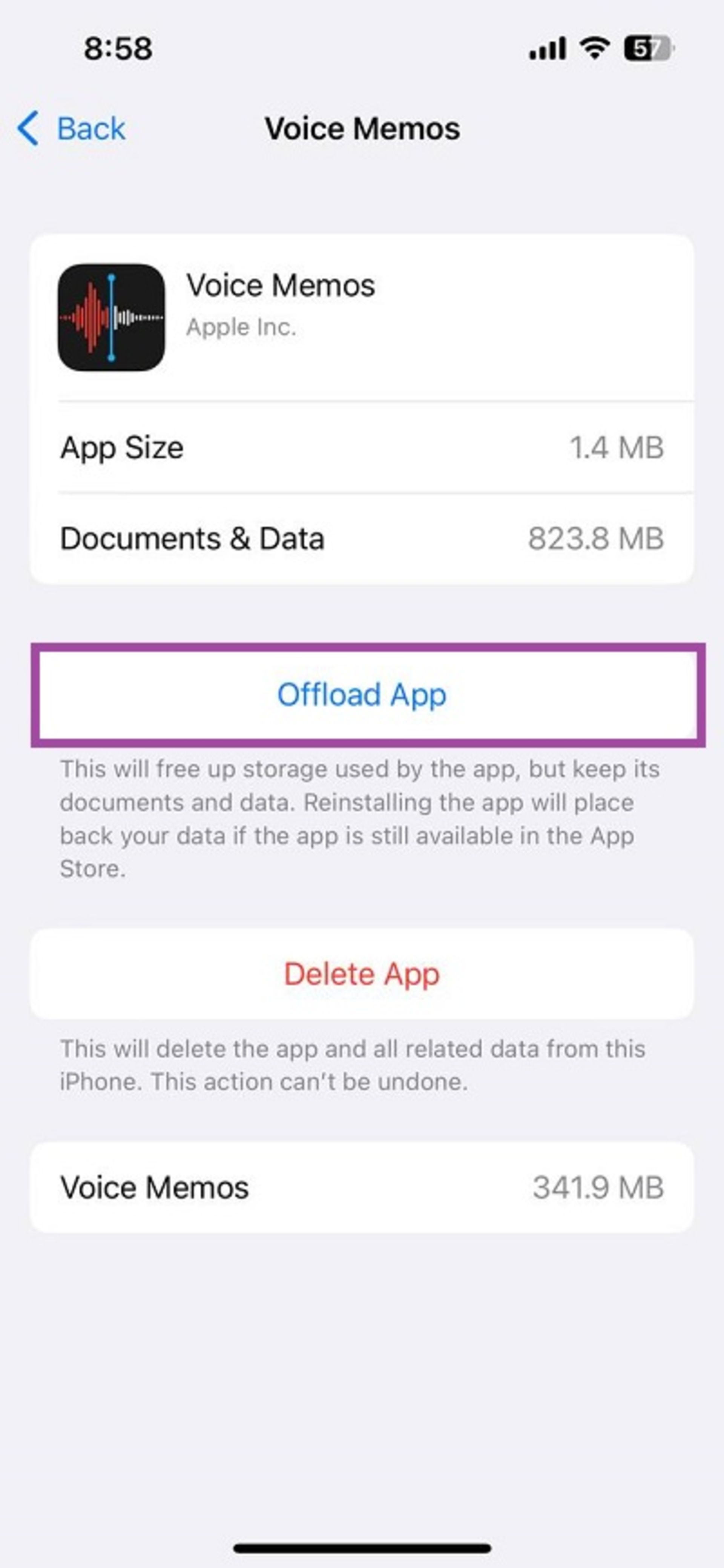  آفلود برنامه Voice Memos
