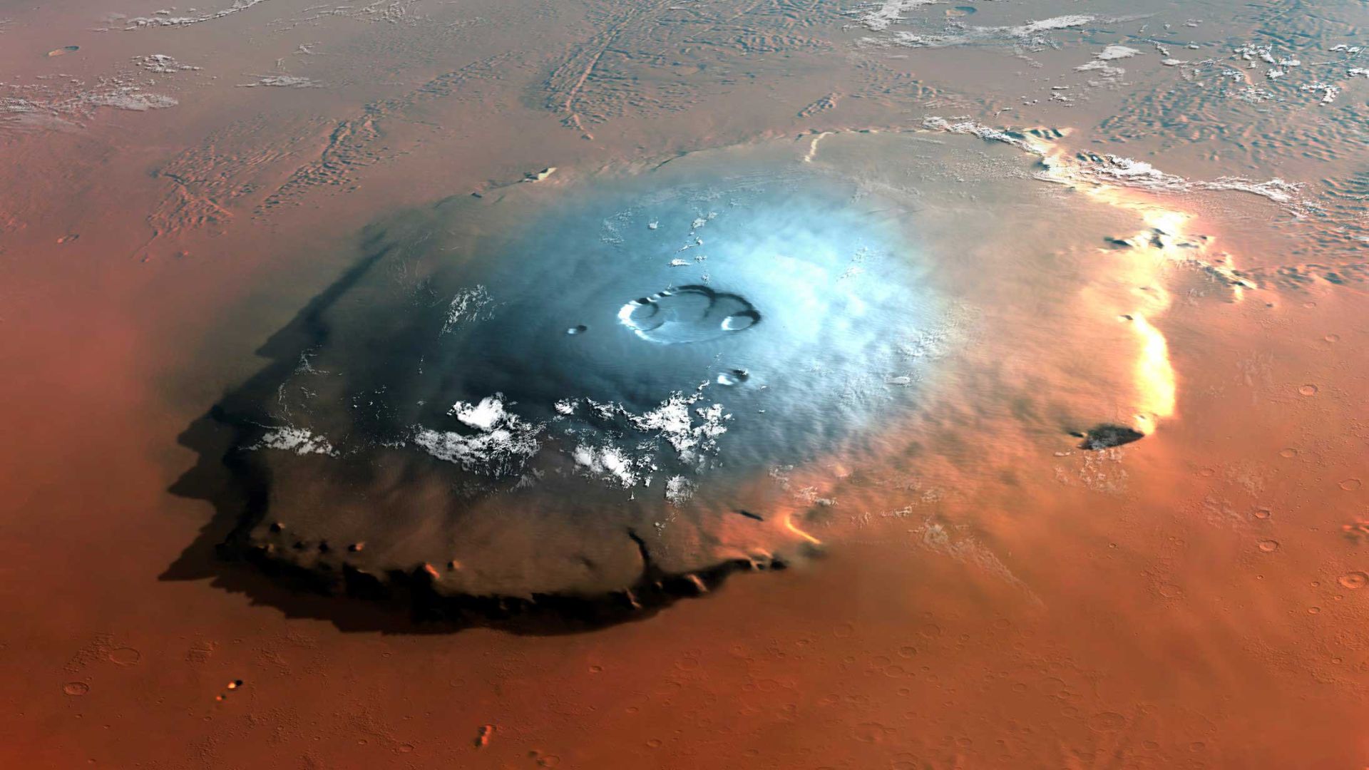 Mount Olympus on Mars