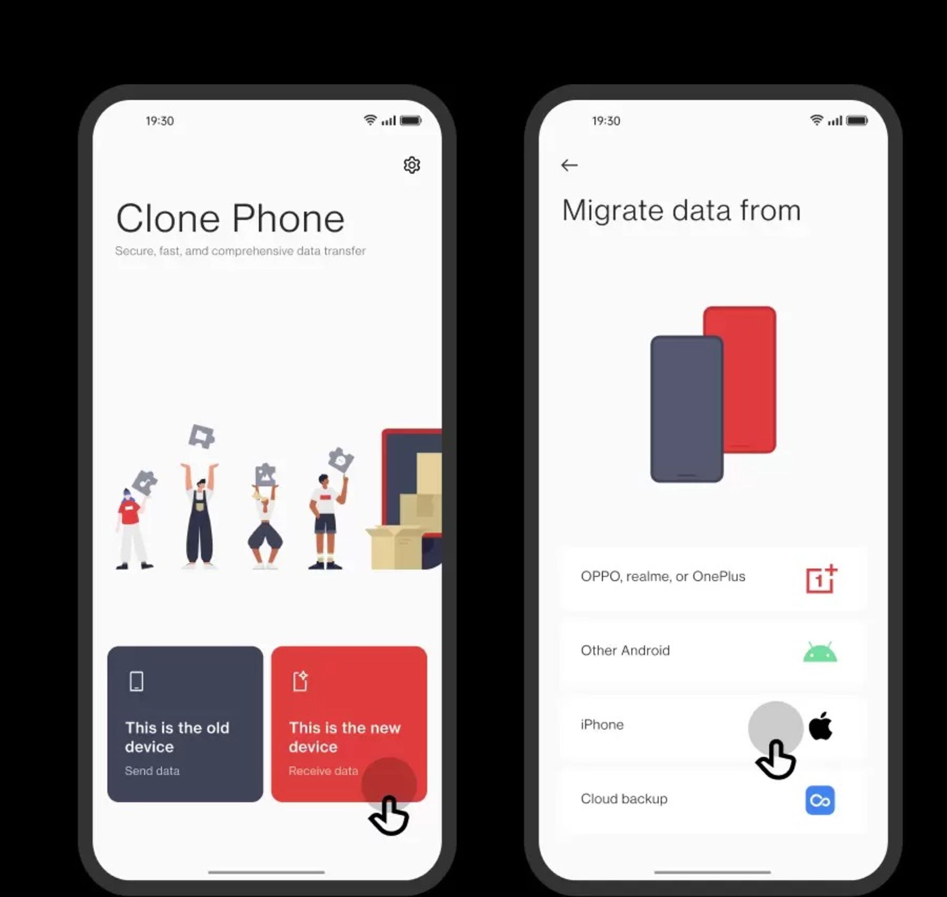 انتقال اطلاعات با Clone Phone One Plus