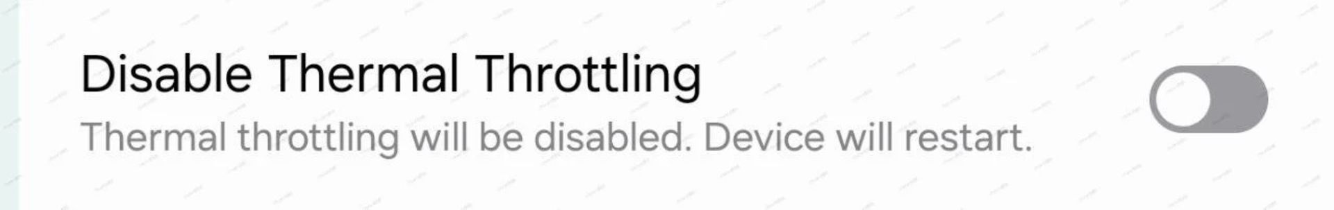 گزینه‌ی disable thermal throttling رابط کاربری One UI 7.0 به‌صورت خاموش
