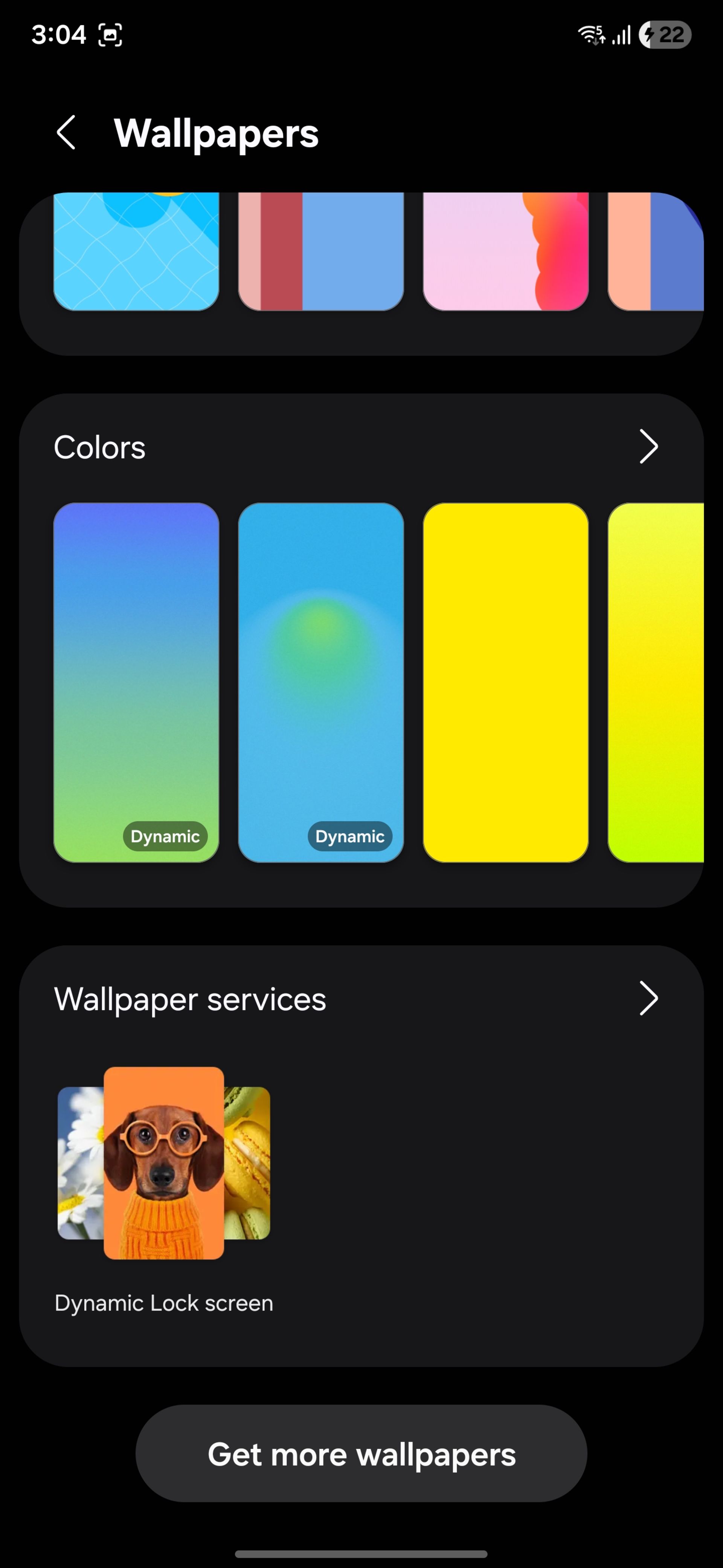 والپیپرهای پویا در One UI 8