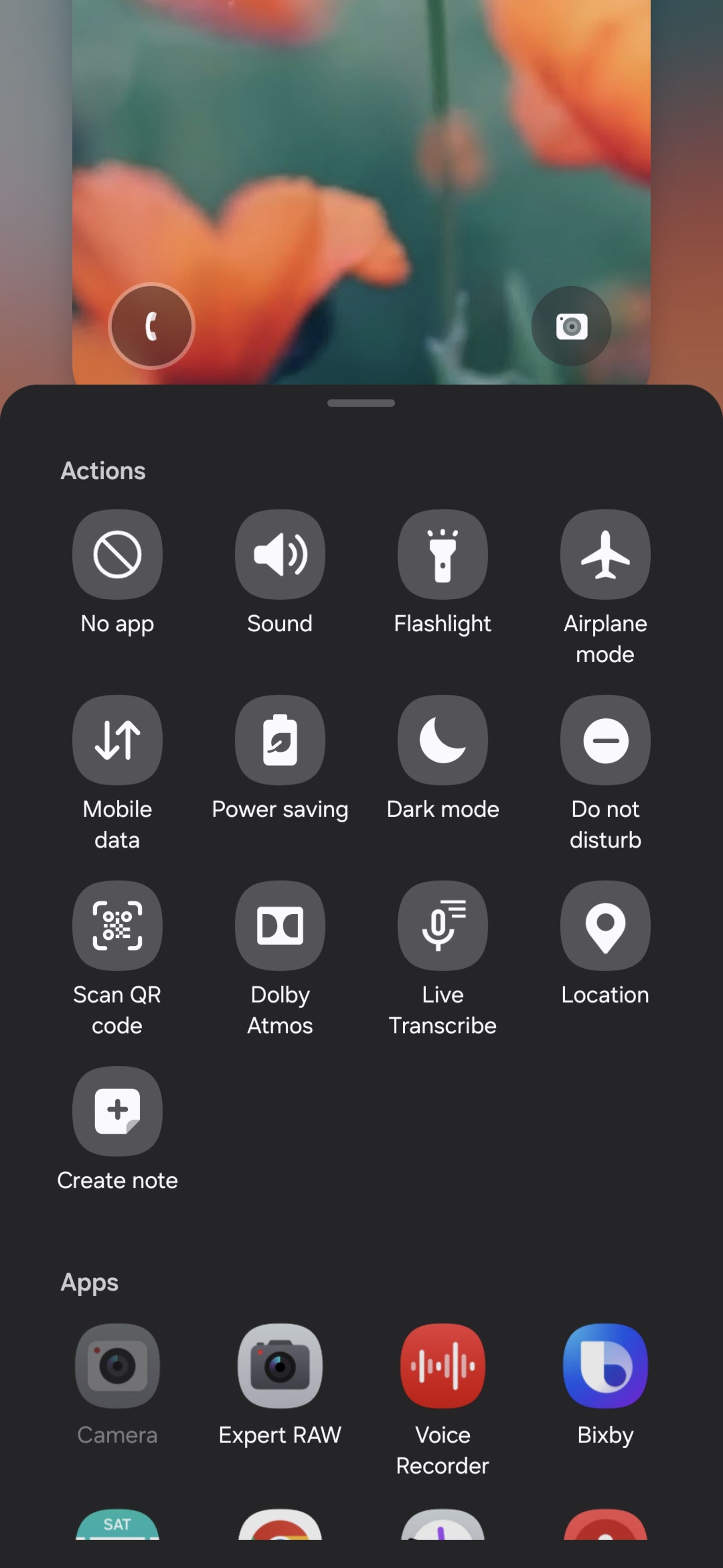 میانبرهای صفحه‌ی قفل رابط کاربری One UI 8
