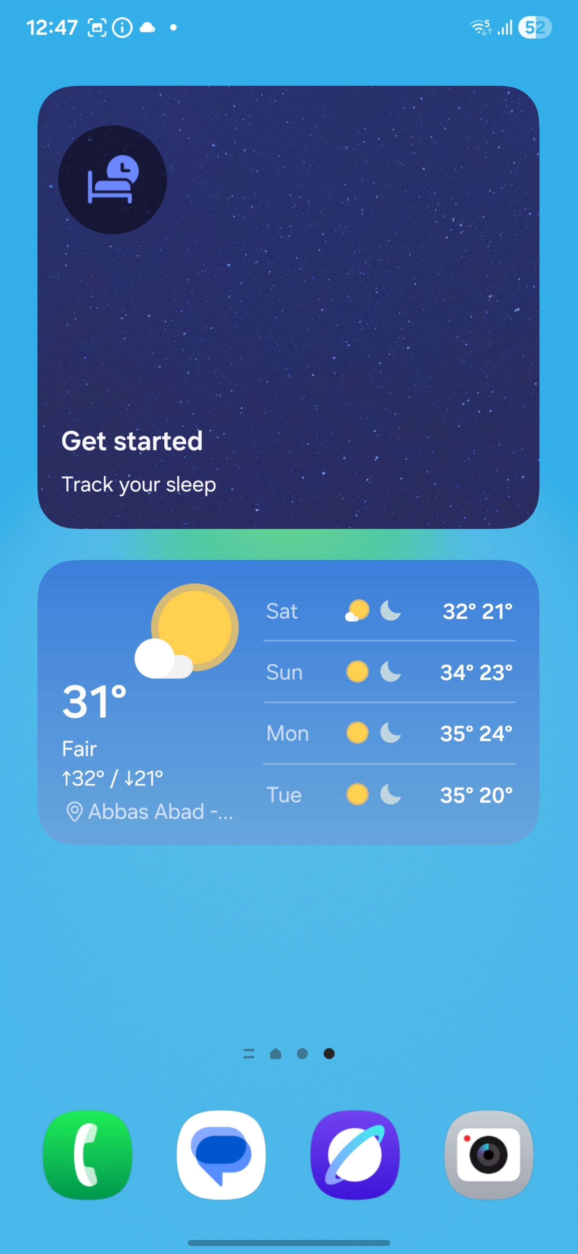 منوی تنظیم سایز ویجت‌ها در رابط کاربری One UI 8