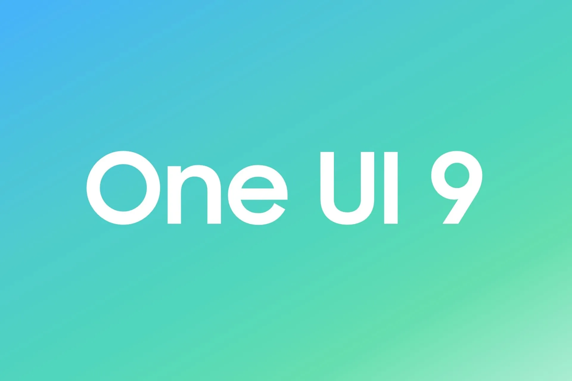 لوگو One UI 9 در پس‌زمینه سبز