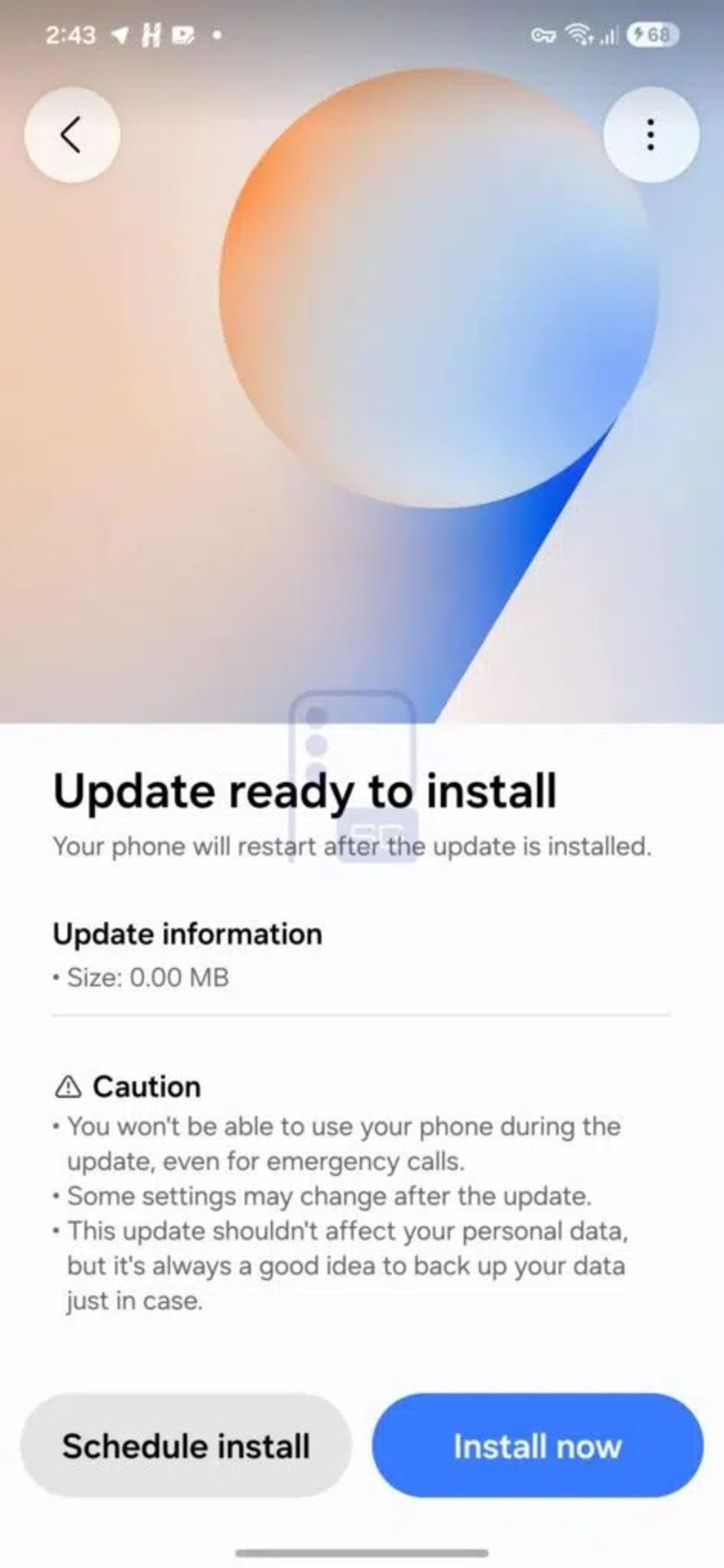 پیام آپدیت رابط کاربری One UI 9