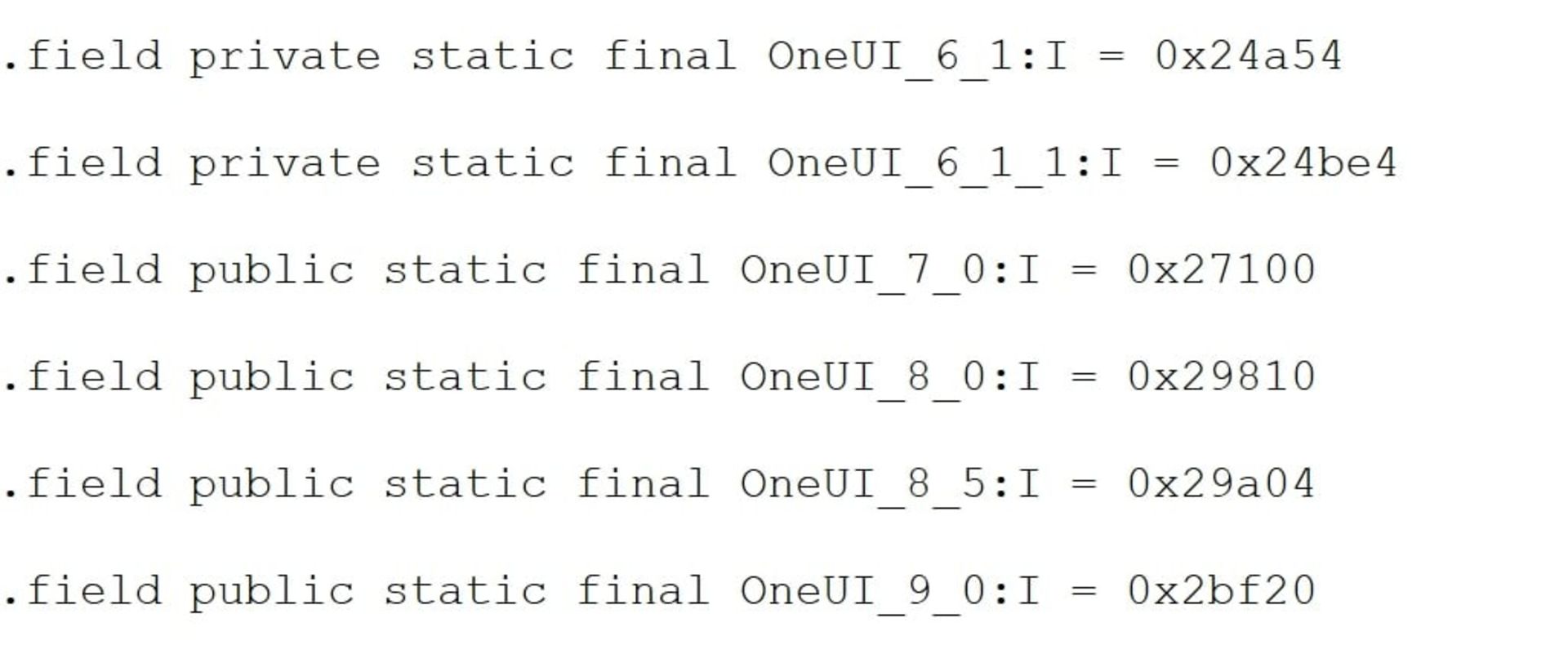 کد One UI 9 سامسونگ