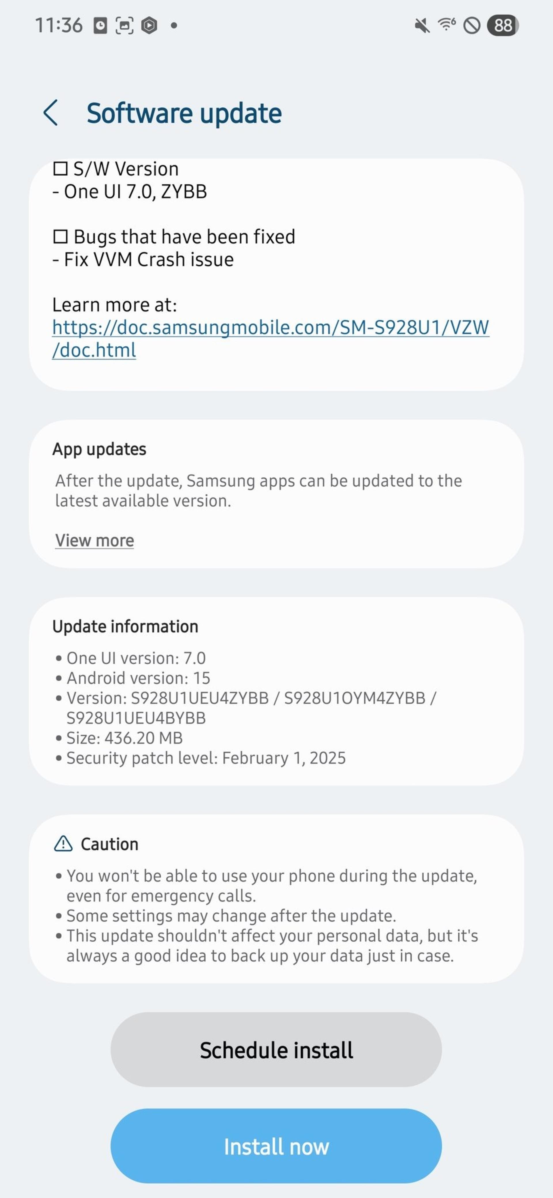 مشخصات آپدیت بتای پنجم One UI 7