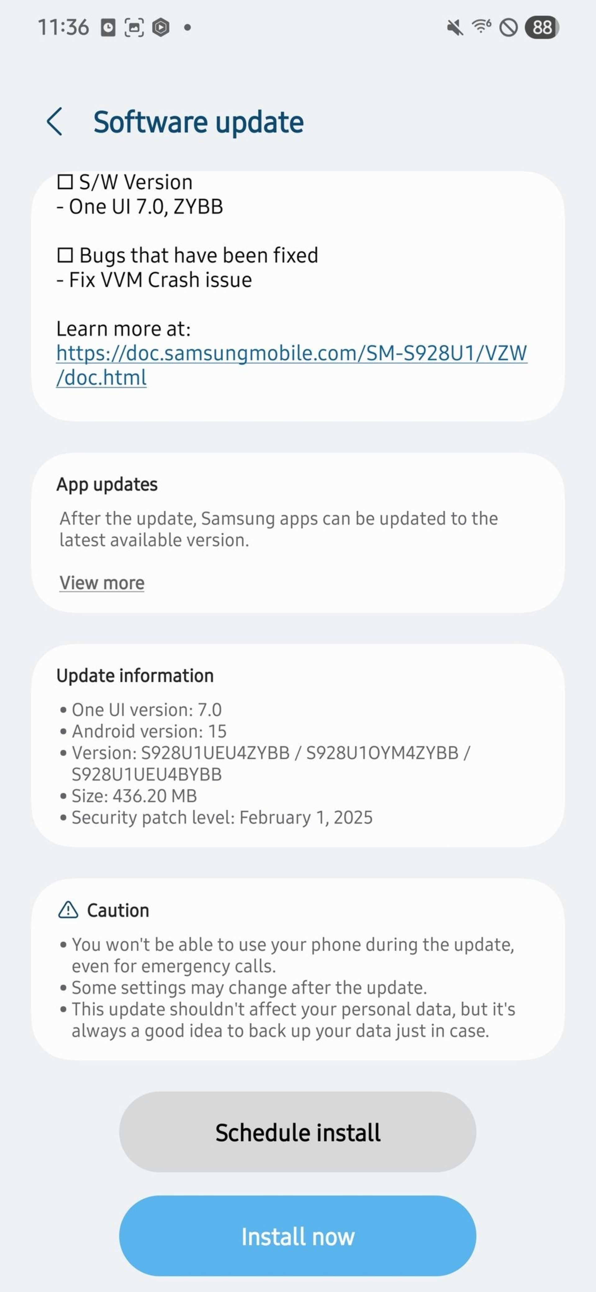 مشخصات آپدیت بتای پنجم One UI 7