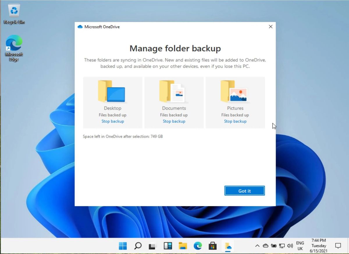 OneDrive desktop application