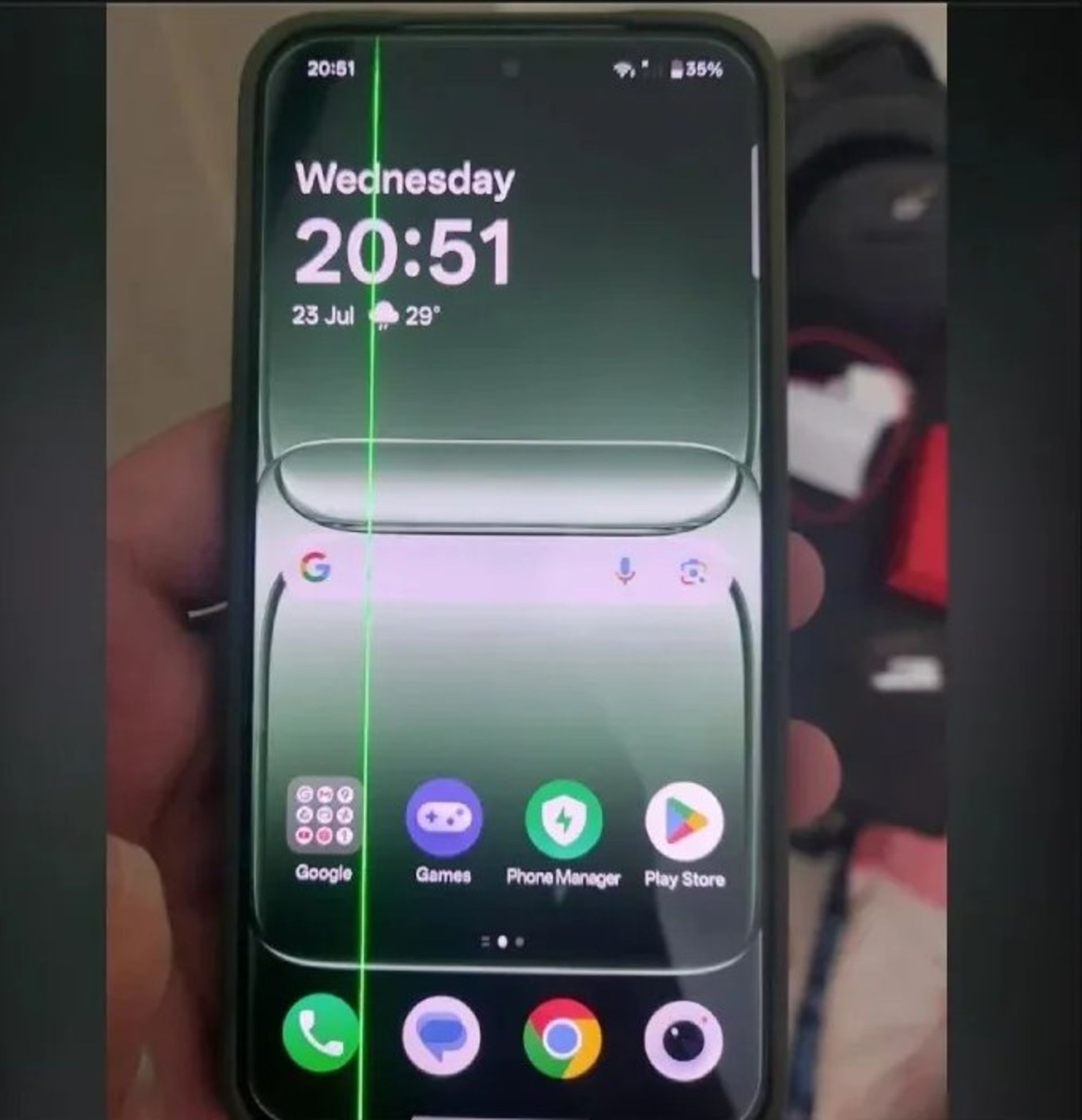 مشکل خط سبز روی نمایشگر وان پلاس 13s