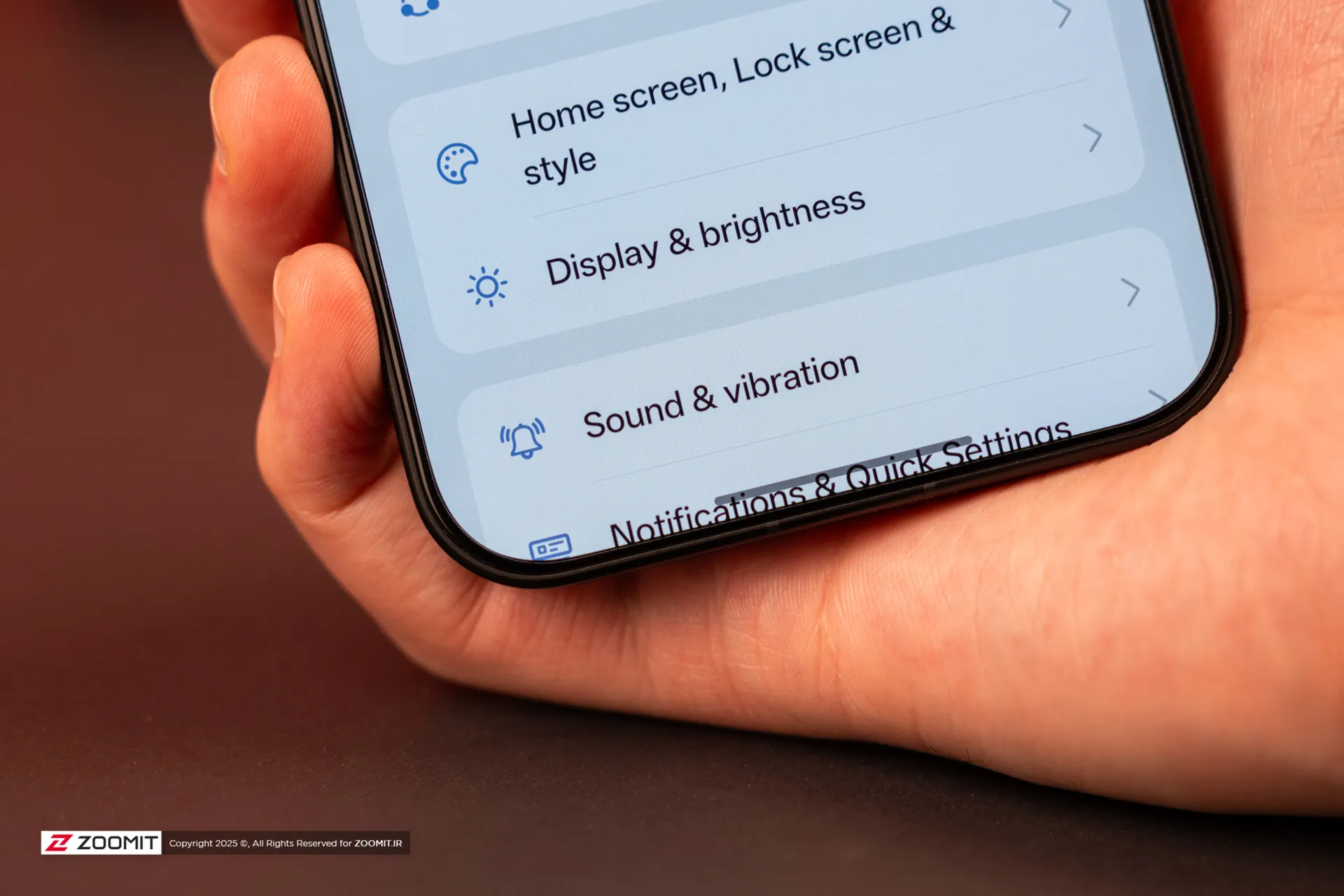 حاشیه صفحه نمایش گوشی