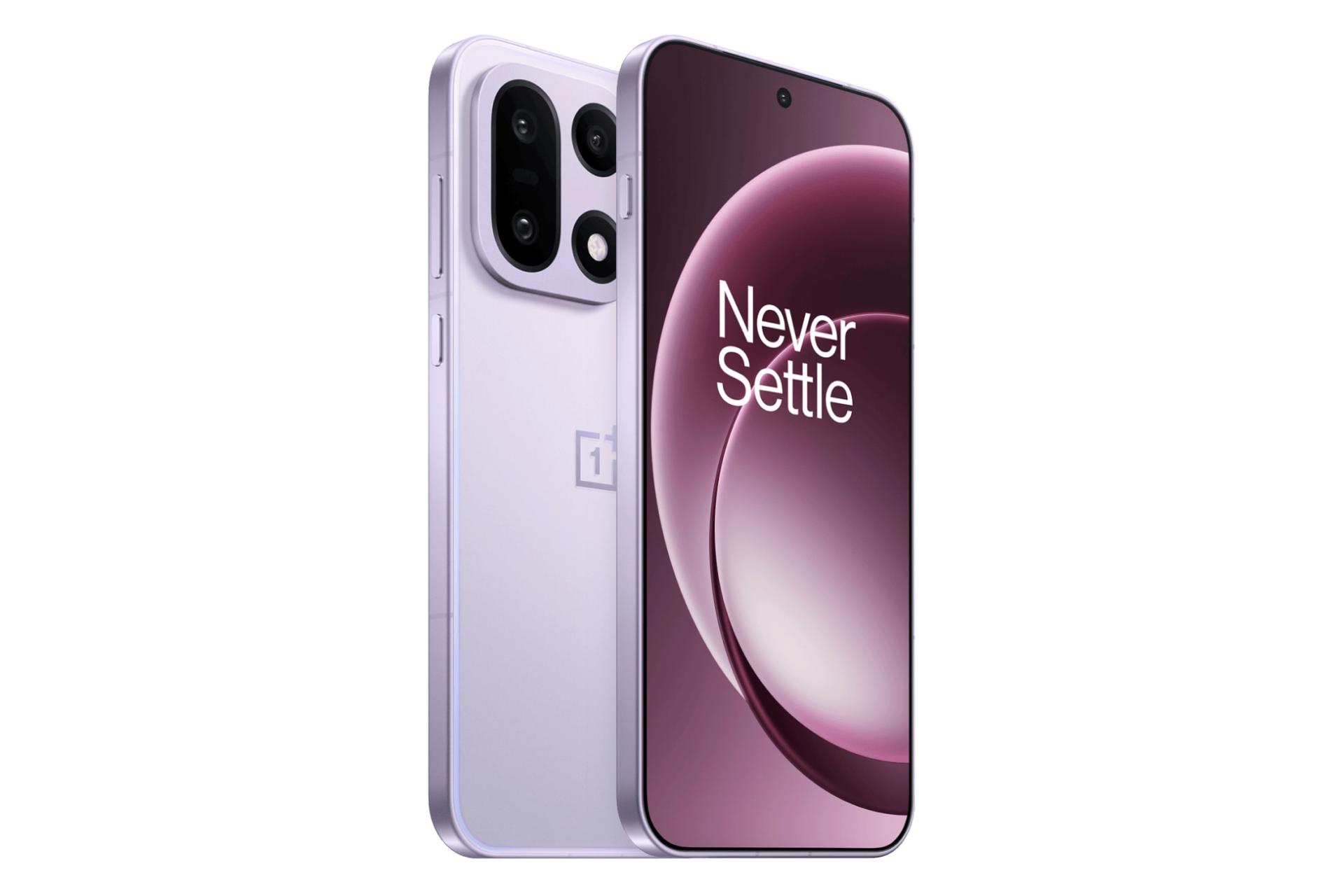 نمای جانبی گوشی موبایل وان پلاس 15 ارغوانی / OnePlus 15