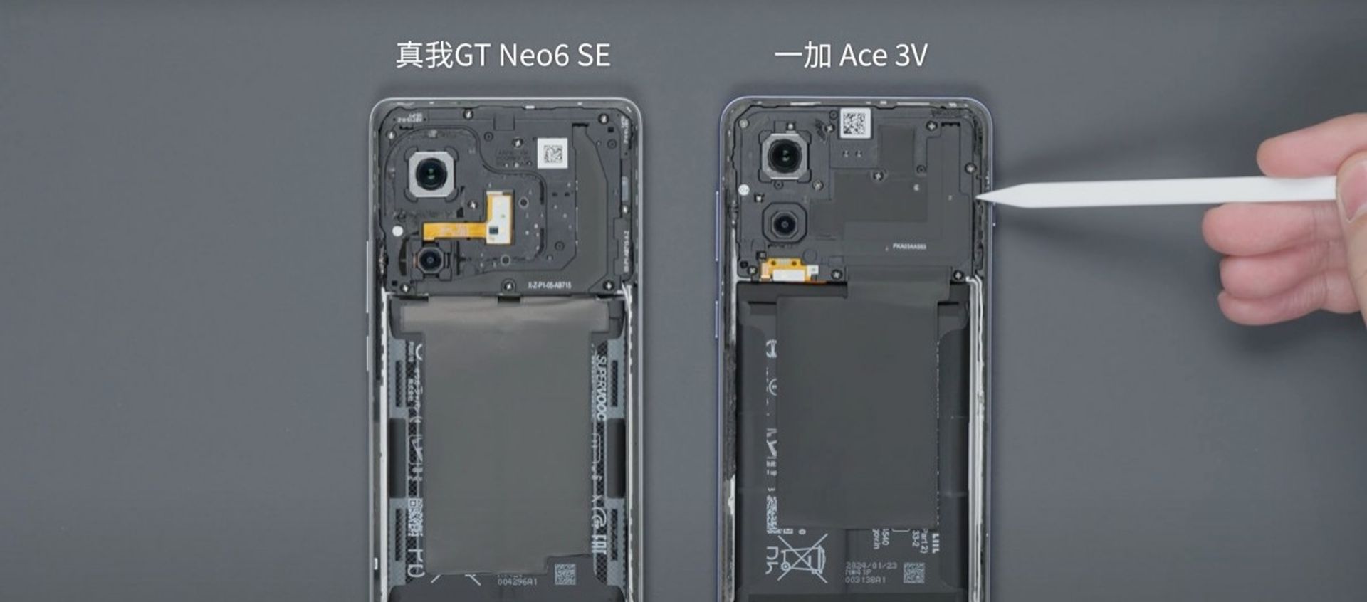 ساختار کلی گوشی‌های ریلمی GT Neo6 SE و وان‌پلاس ایس 3V
