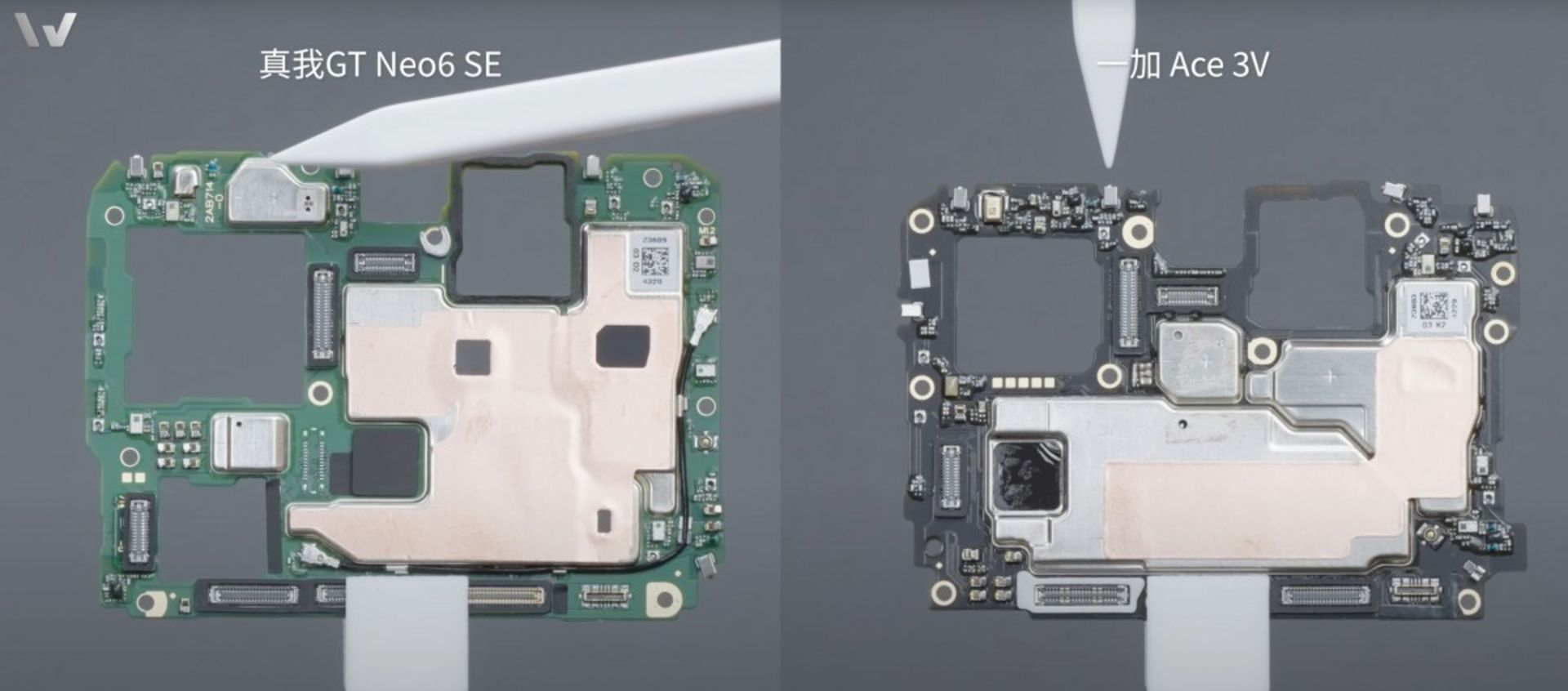 برد گوشی‌های ریلمی GT Neo6 SE و وان‌پلاس ایس 3V در مقایسه با هم