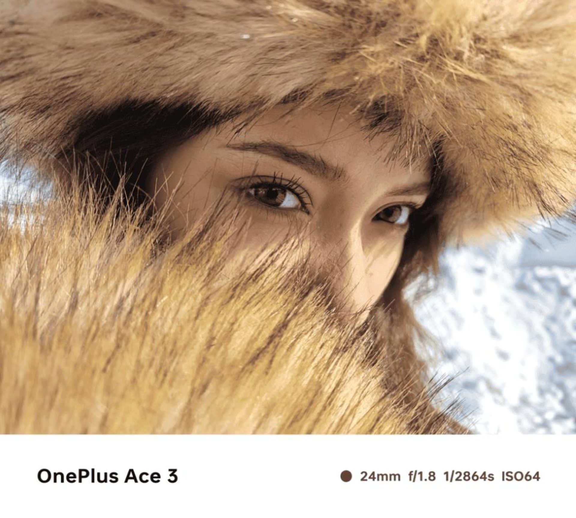 نمونه تصویر یک زن در مناطق برفی ثبت شده توسط وان پلاس ایس ۳