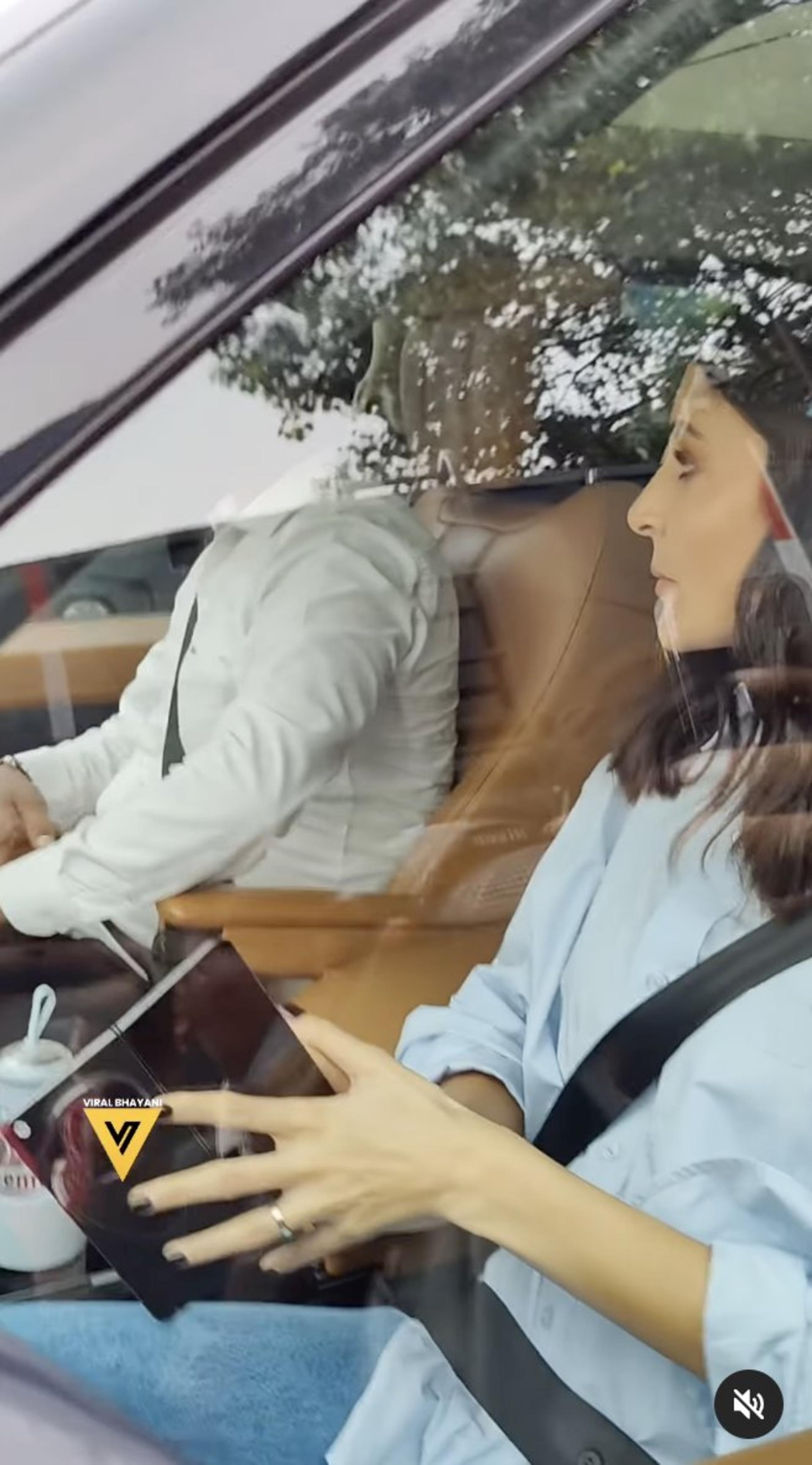 OnePlus Open being used by Indian Movie Star in a Car with Closed Windows
