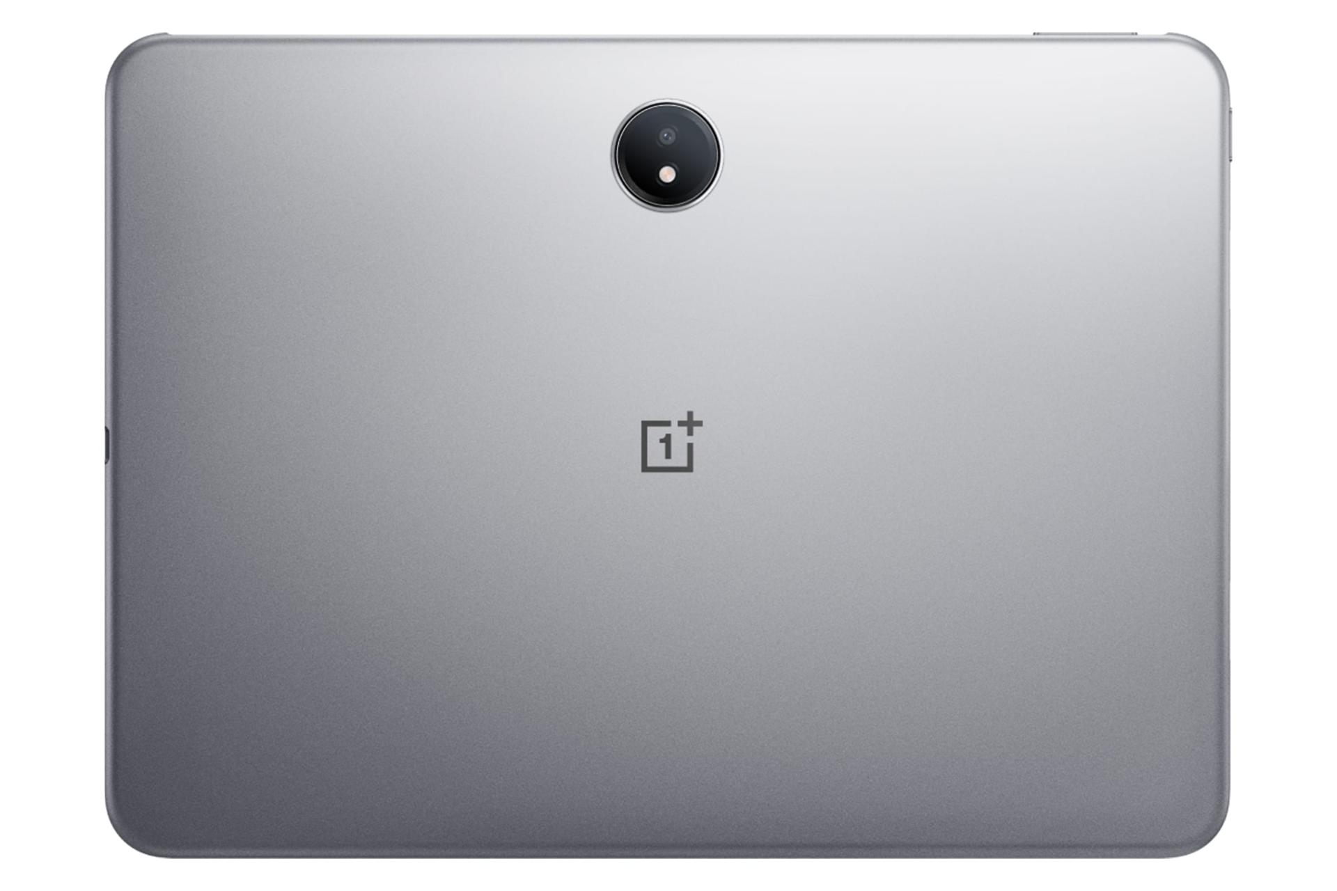نمای پنل پشت تبلت وان پلاس پد 3 / OnePlus Pad 3 با نمایش دوربین و لوگوی پنل پشت رنگ خاکستری