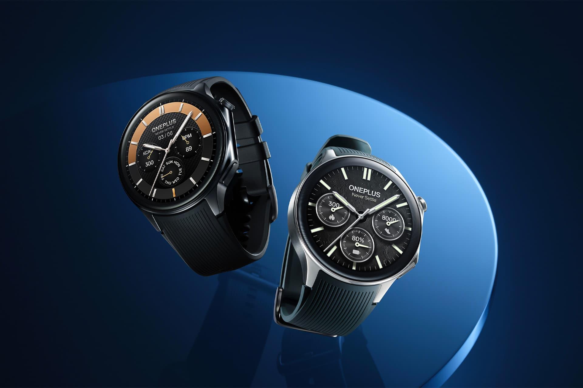وان پلاس واچ ۲ / OnePlus Watch 2 در دو مدل نمای جلو