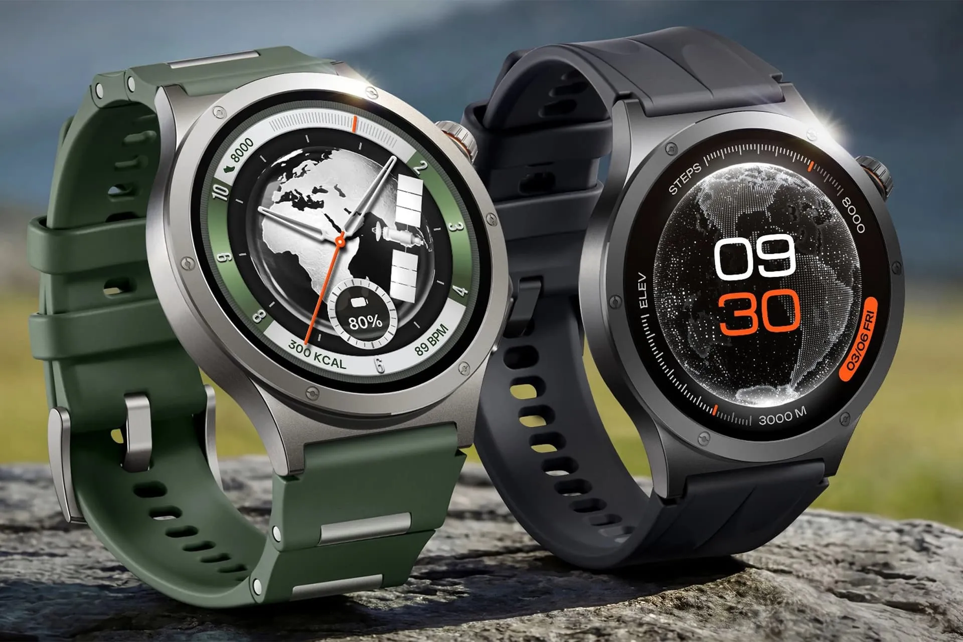 نمایشگر و نمای جلو ساعت هوشمند وان‌پلاس واچ ۴