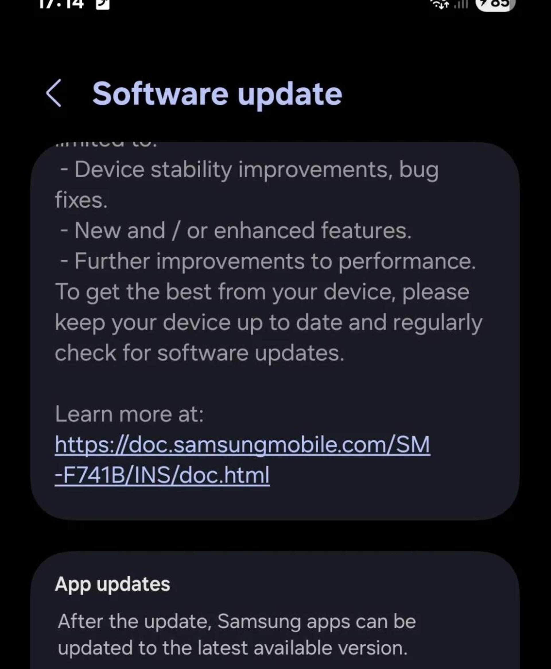 آپدیت One UI 8 مبتنی بر اندروید ۱۶ روی گلکسی زد فلیپ ۶