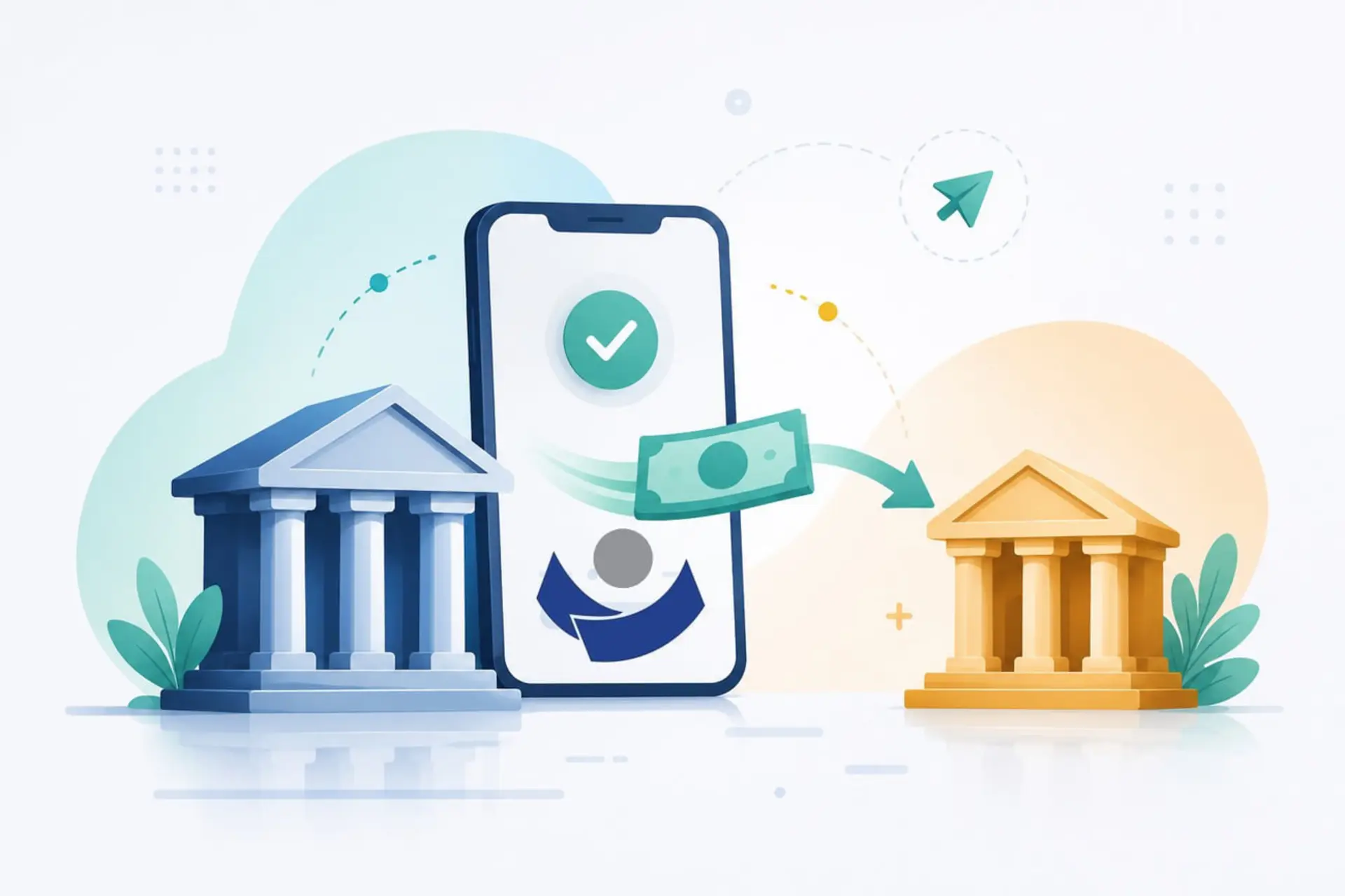 انتقال پول از یک بانک به بانک دیگر از طریق موبایل